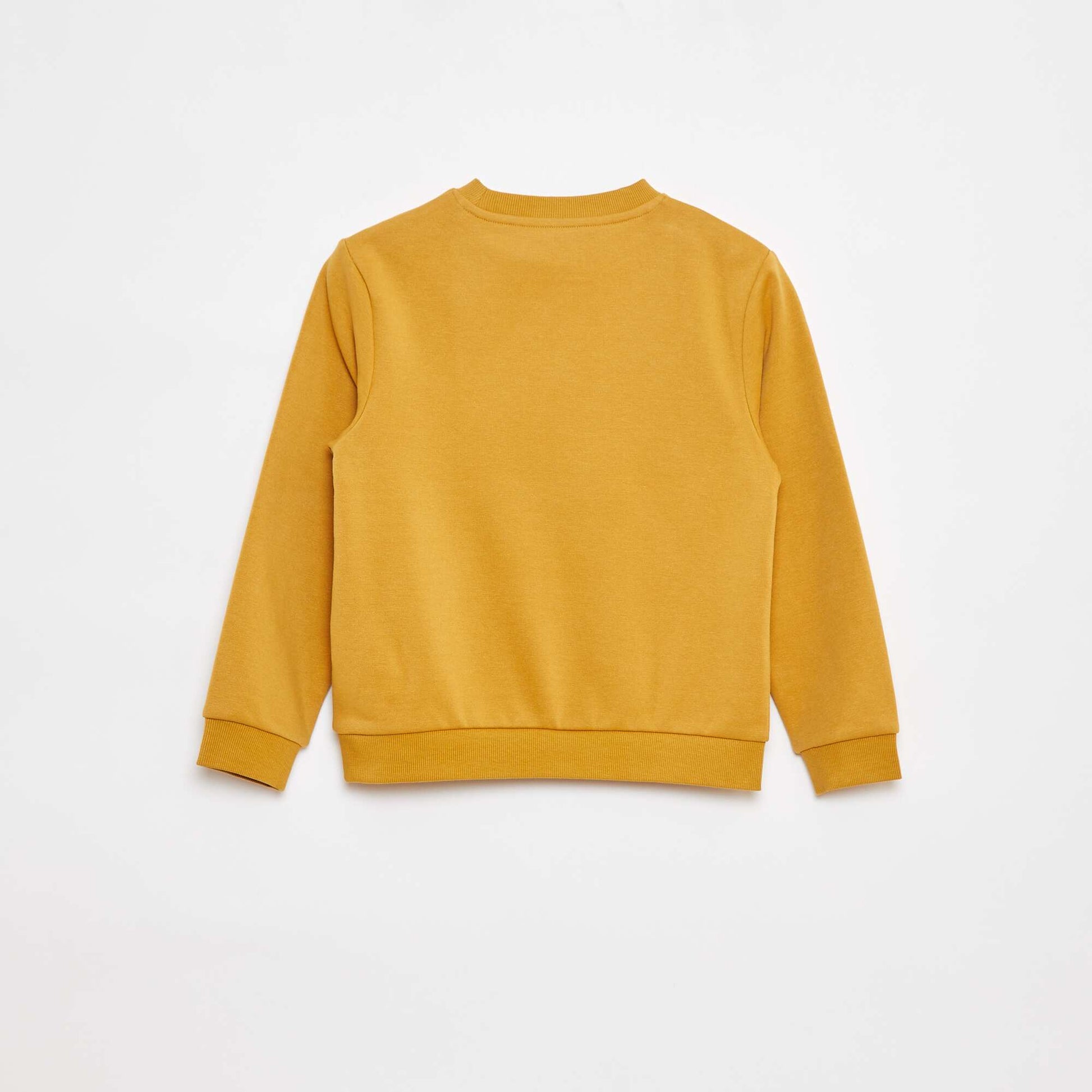 Sweat en molleton gratté uni JAUNE