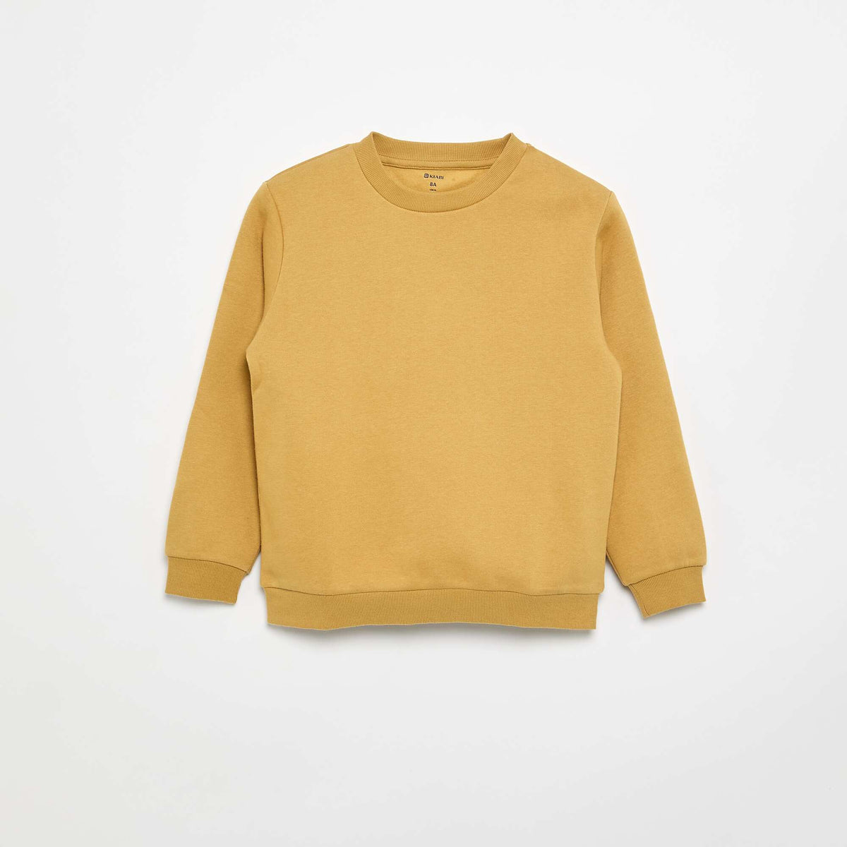 Sweat en molleton gratté uni JAUNE