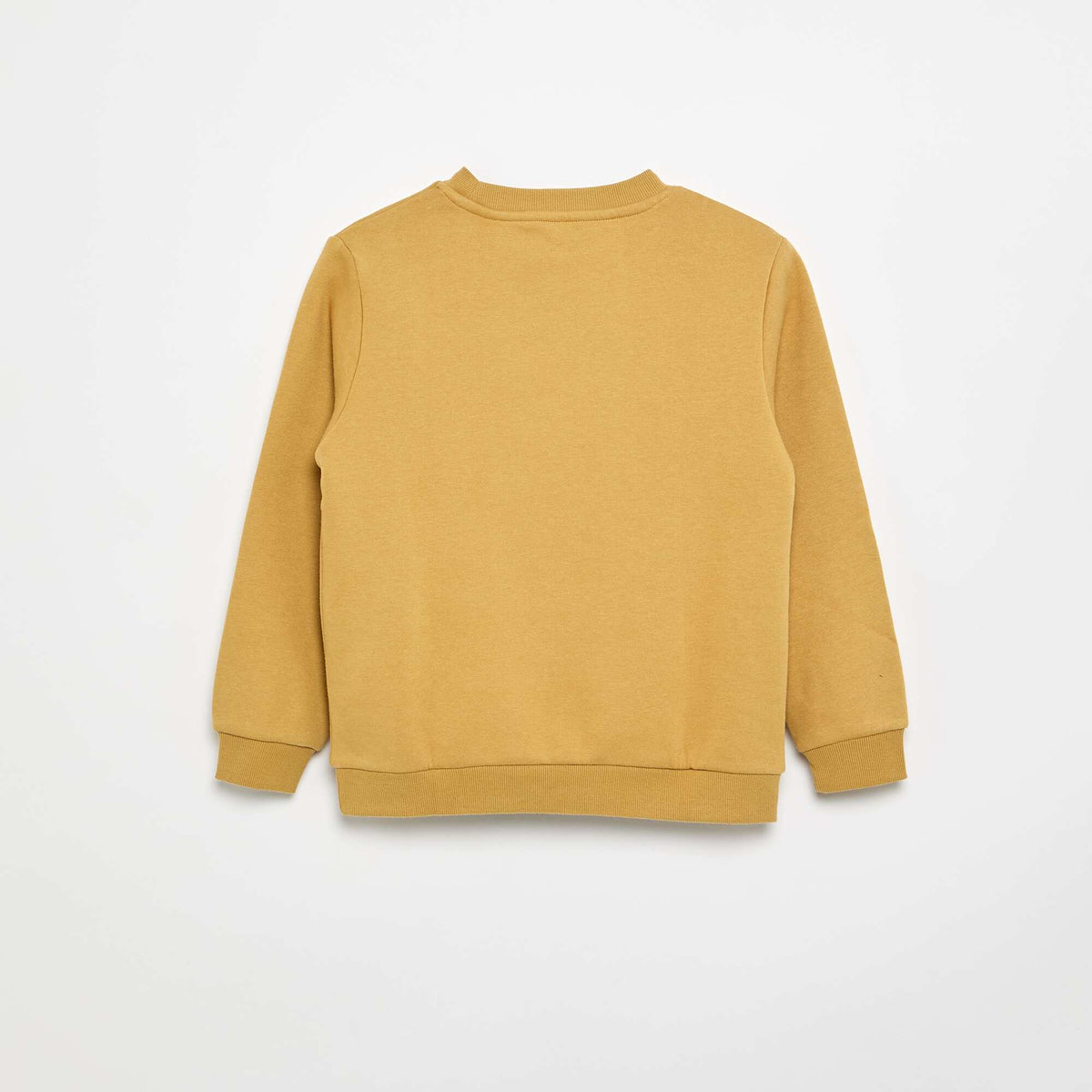 Sweat en molleton gratté uni JAUNE