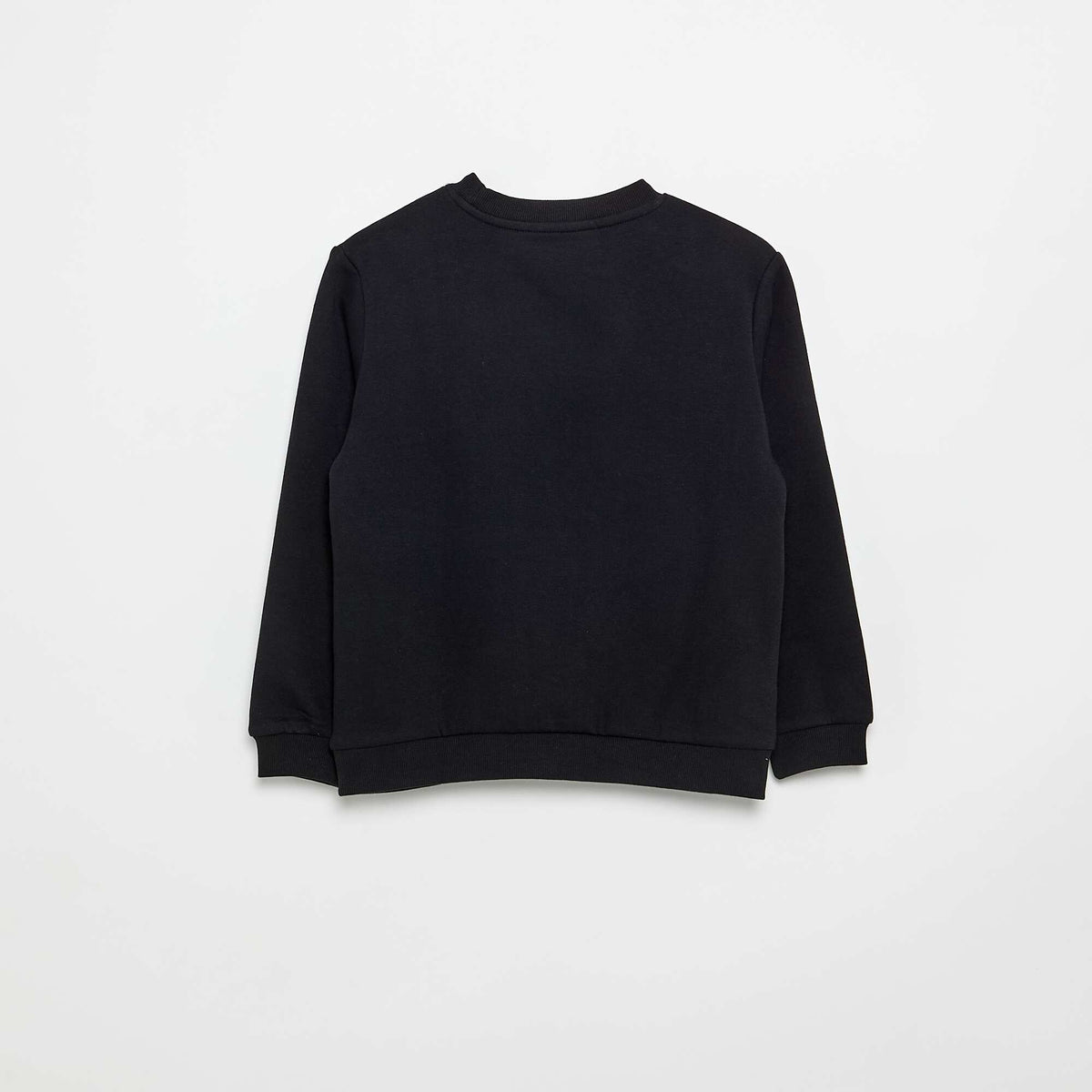 Sweat en molleton gratté uni NOIR