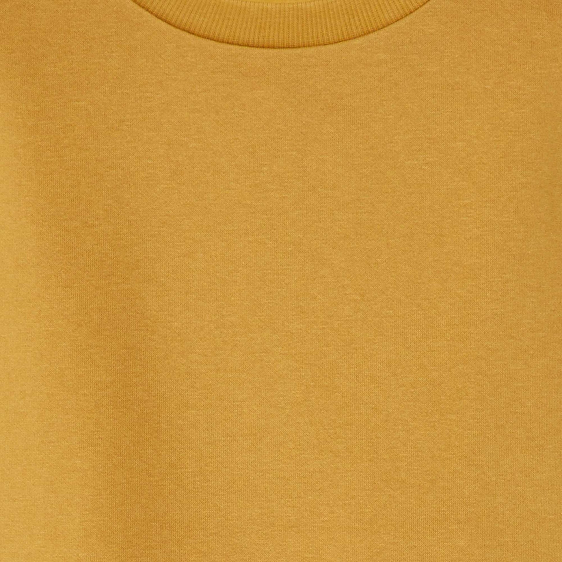 Sweat en molleton gratté uni JAUNE MOUTARDE