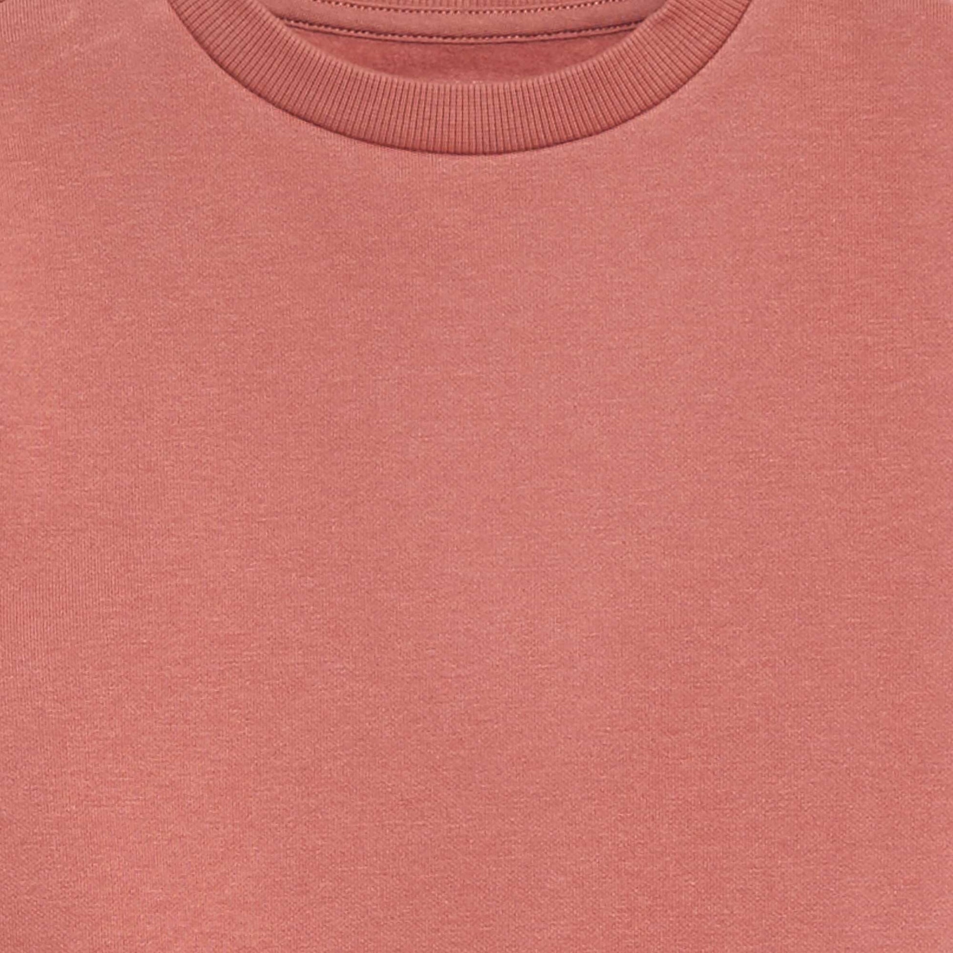 Sweat en molleton gratté uni ROSE