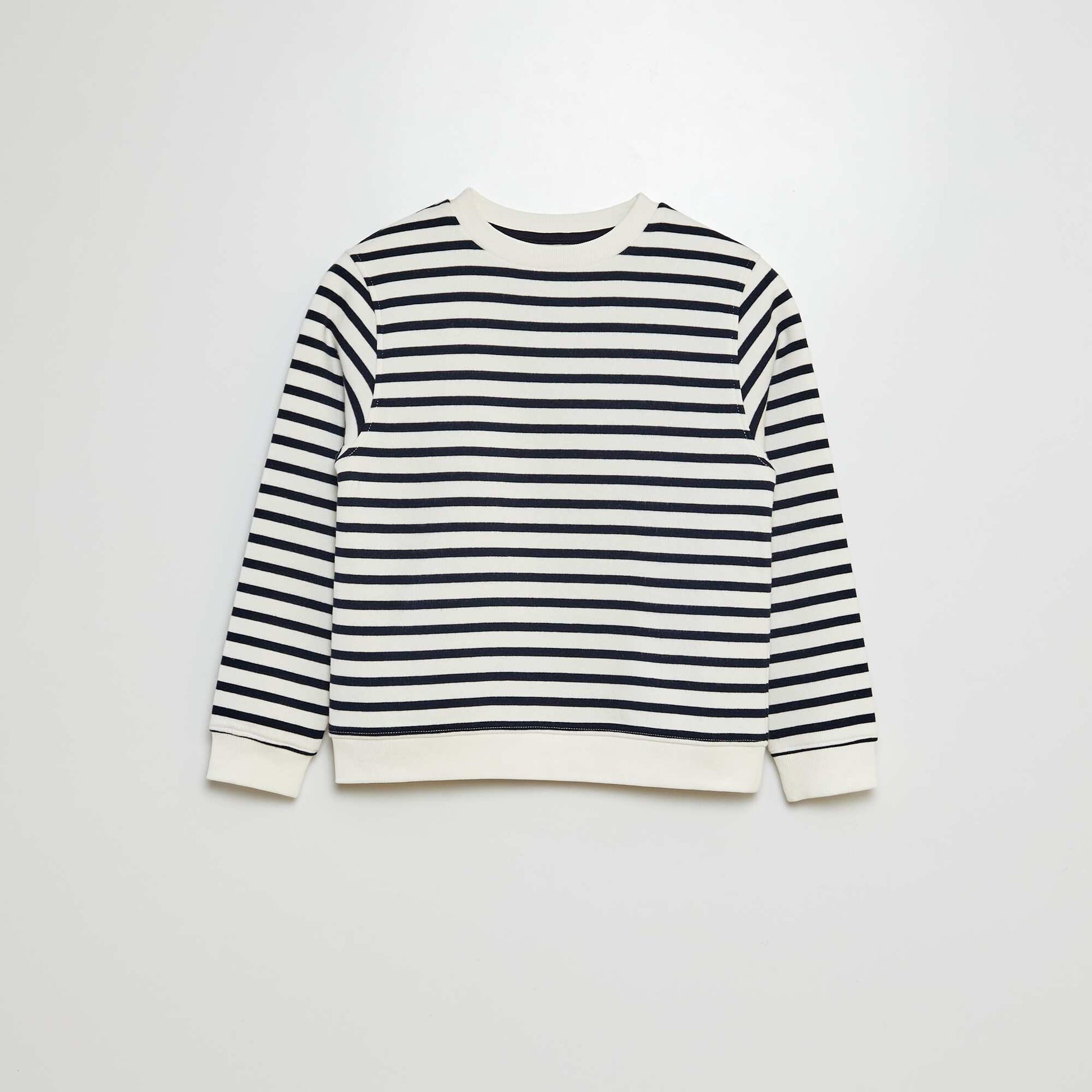 Sweat col rond imprimé BLEU RAYE