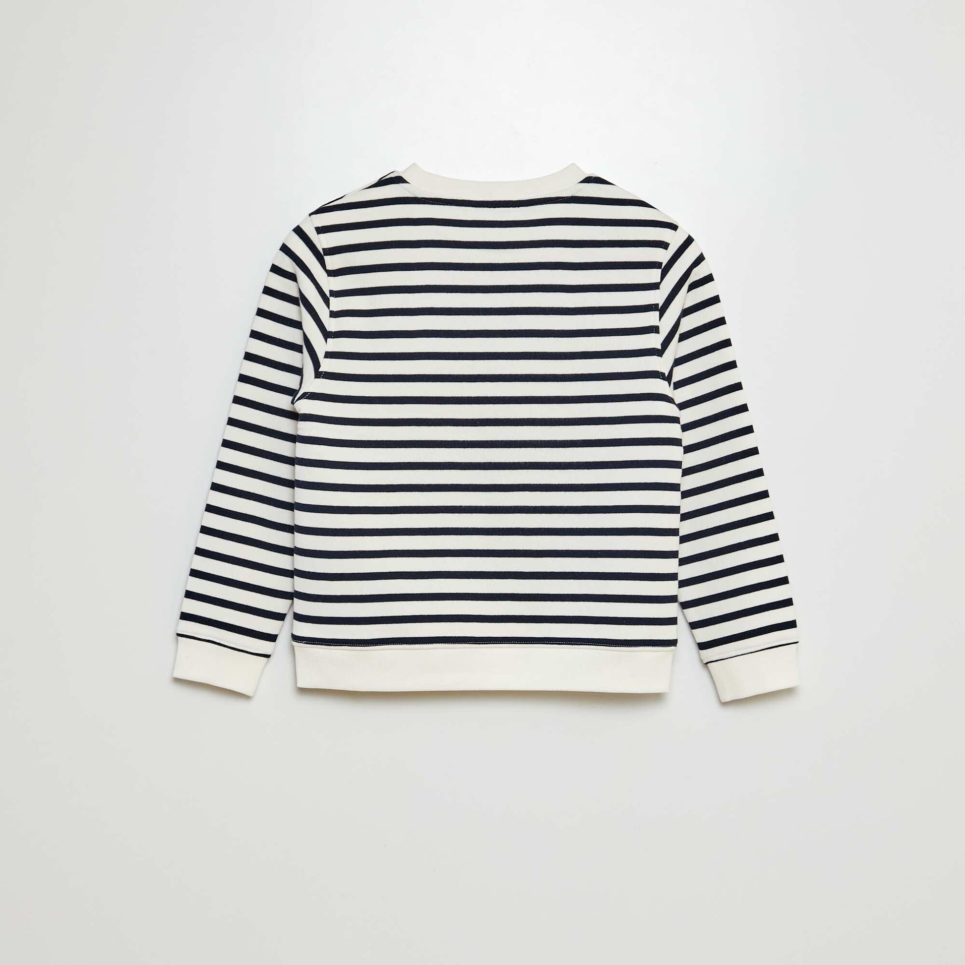 Sweat col rond imprimé BLEU RAYE