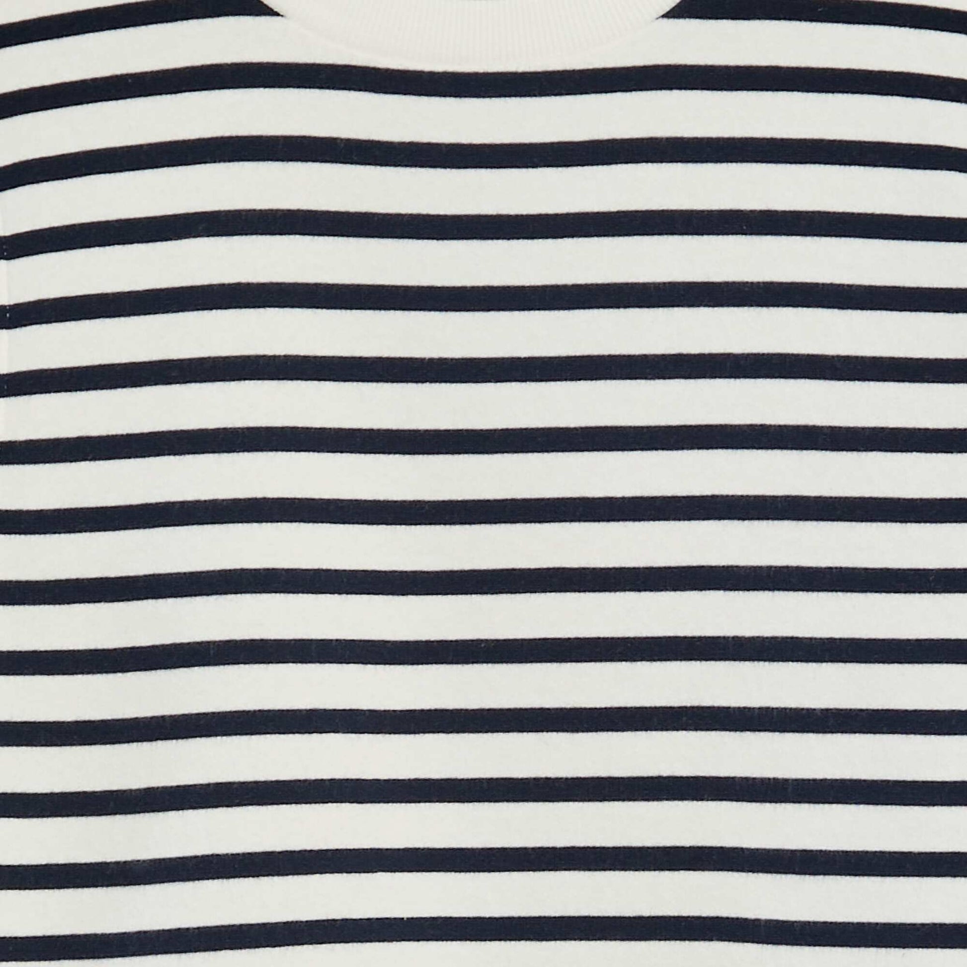 Sweat col rond imprimé BLEU RAYE