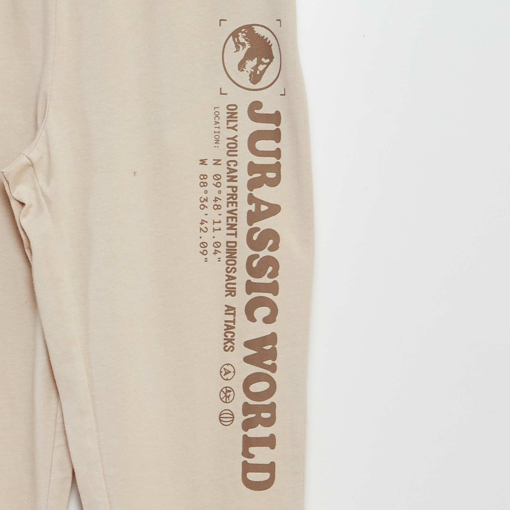 Pyjama long 'Jurassic World' - 2 pièces Marron