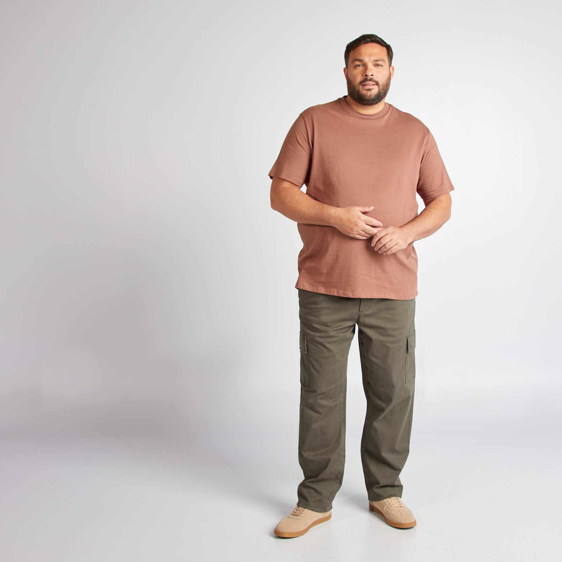 Pantalon multipoches uni KAKI