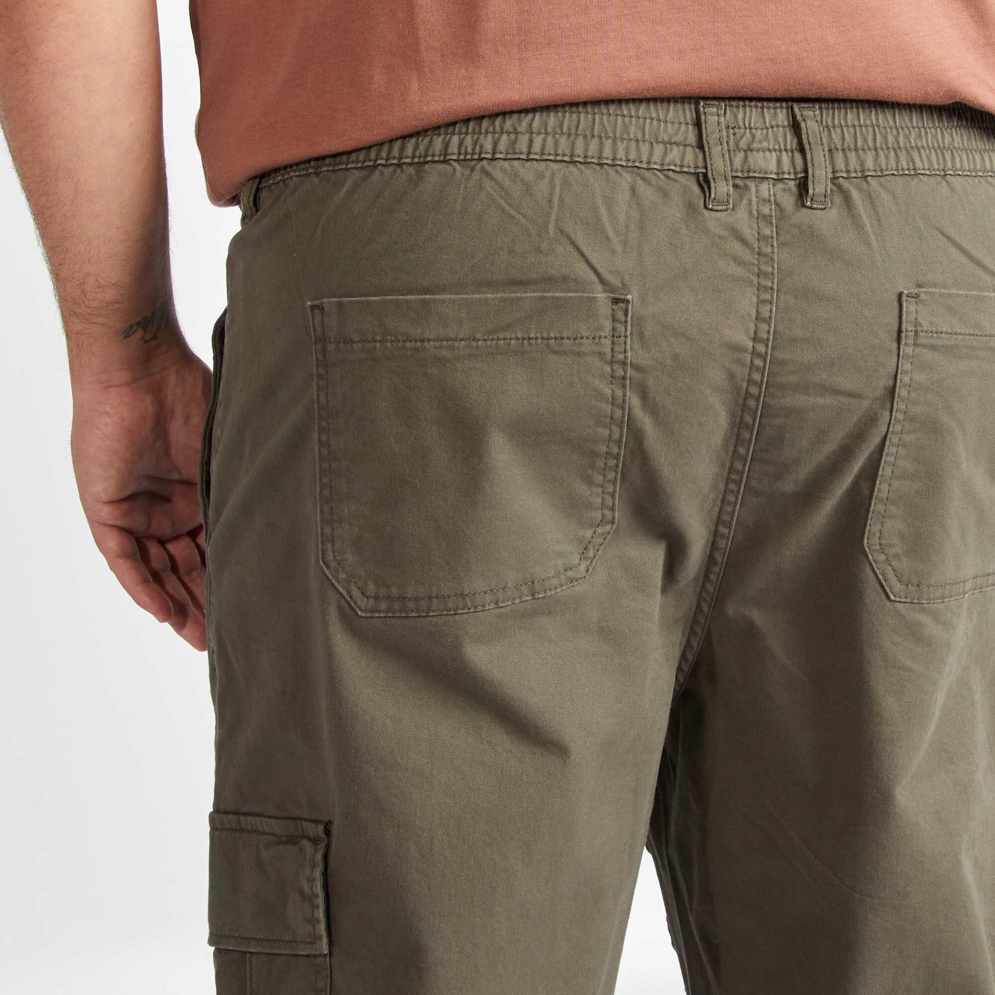 Pantalon multipoches uni KAKI