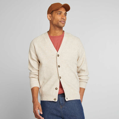 Gilet en maille perlée Beige