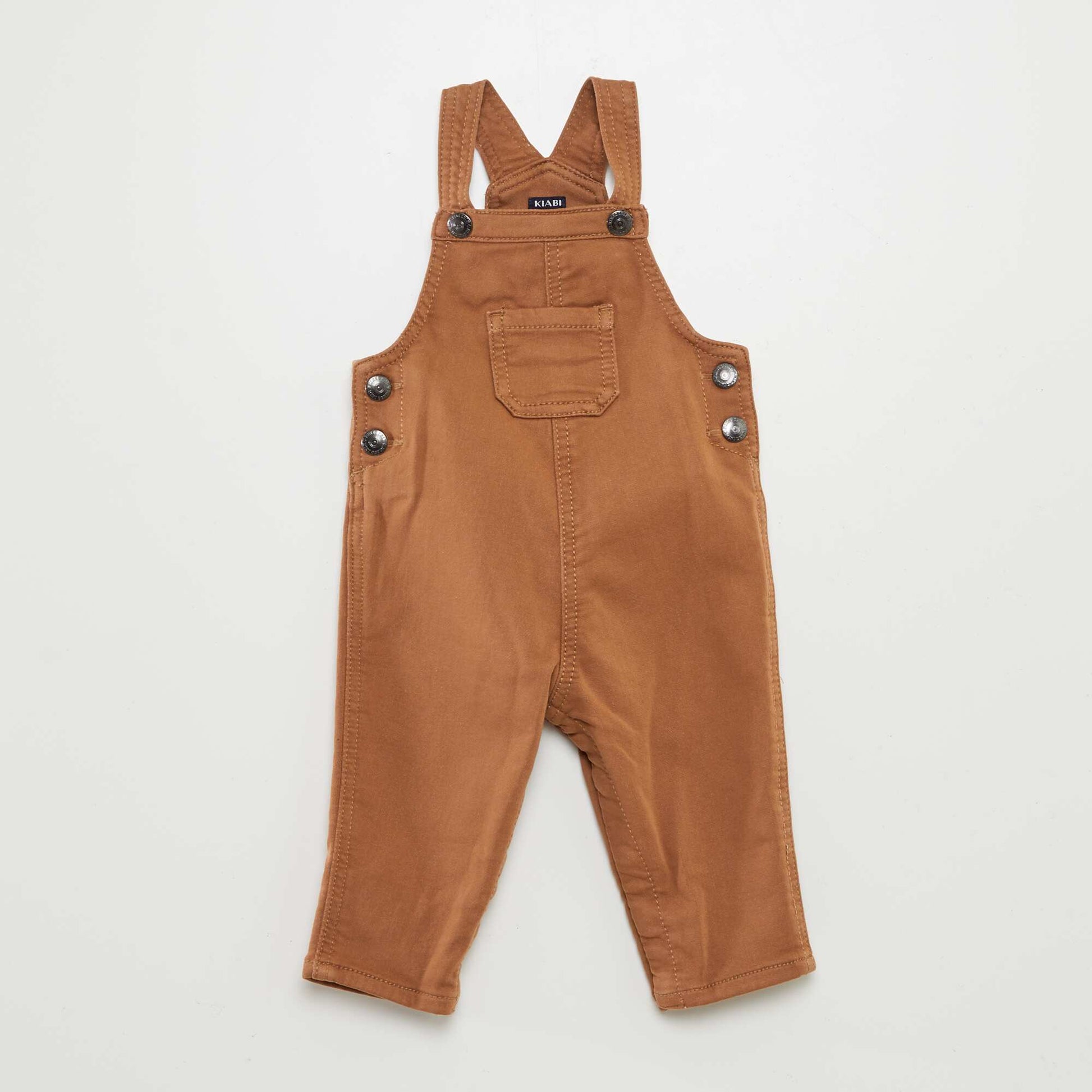 Salopette avec pressions Marron