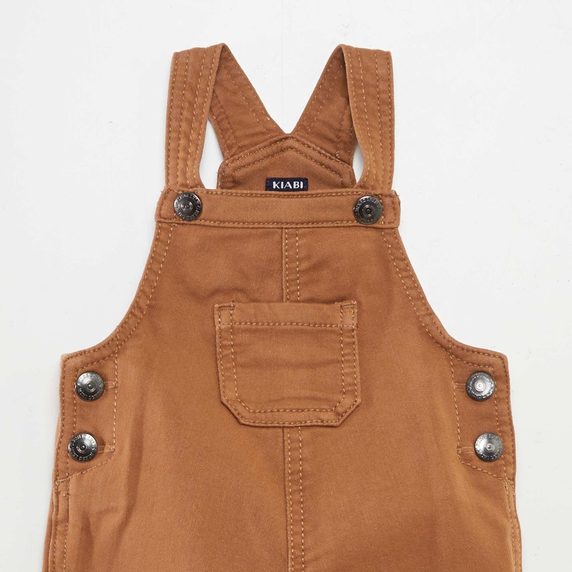 Salopette avec pressions Marron