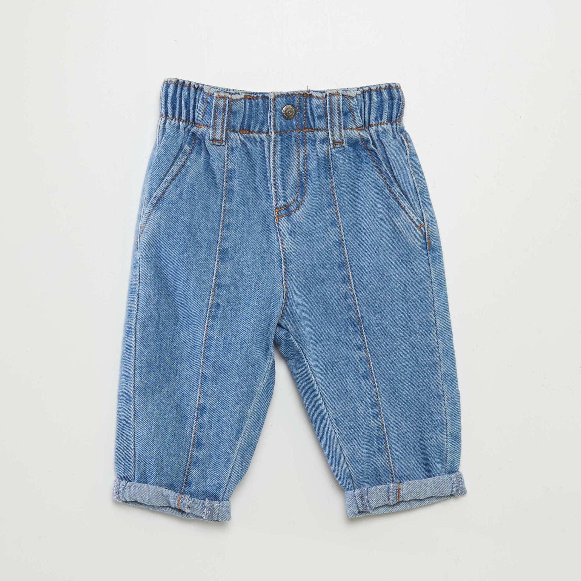 Jean paperbag uni Bleu