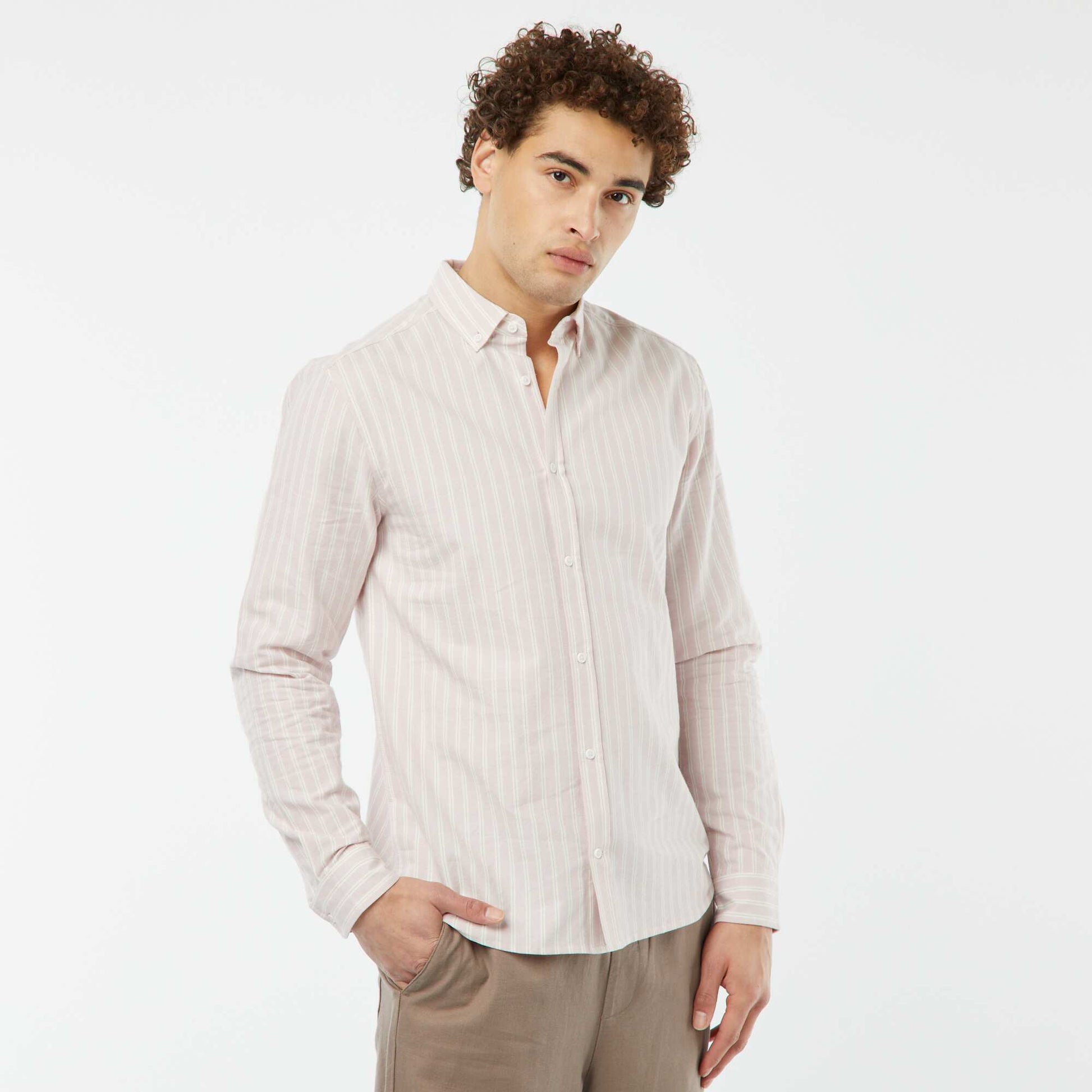 Chemise Oxford à motif ROSE