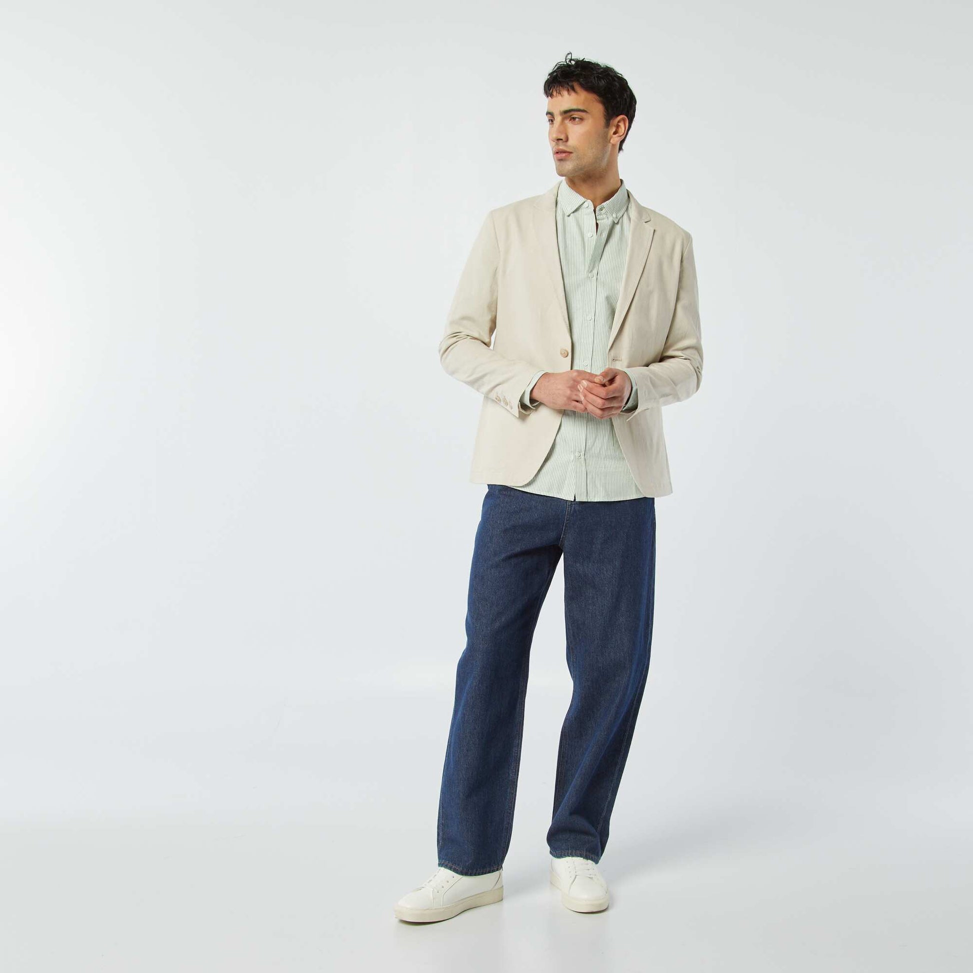 Chemise Oxford à motif VERT