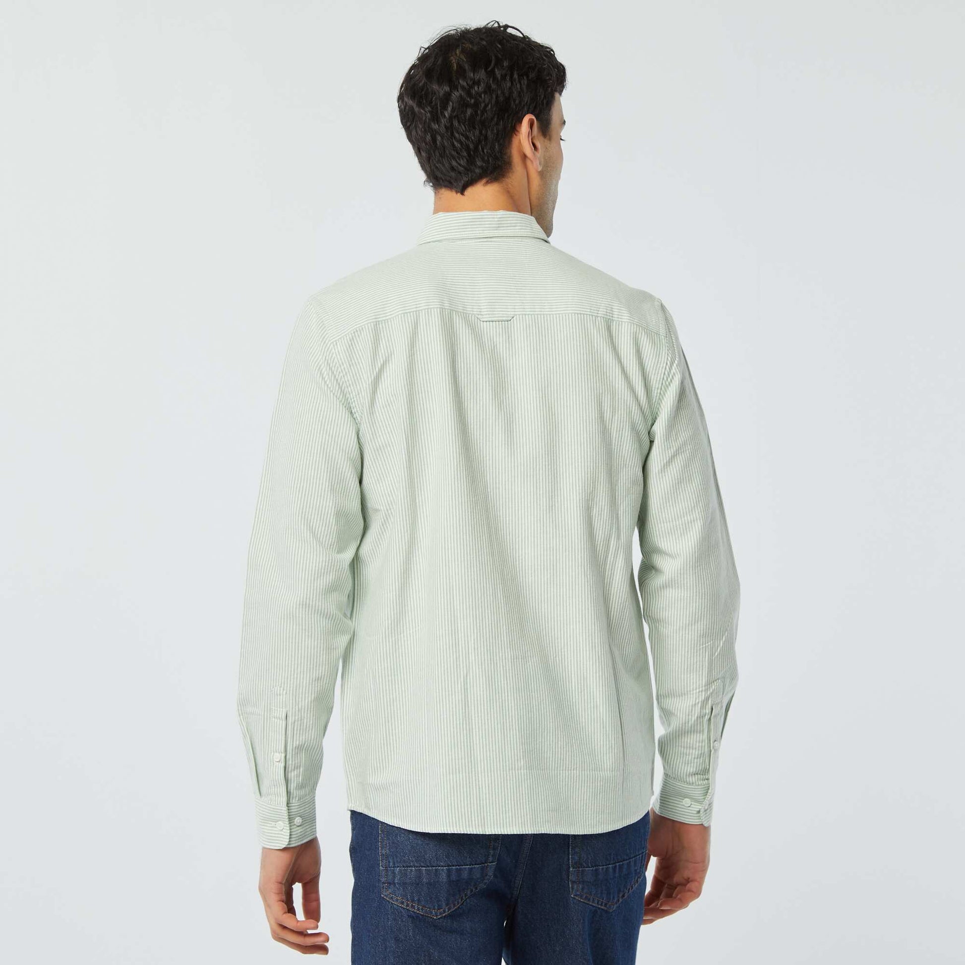 Chemise Oxford à motif VERT