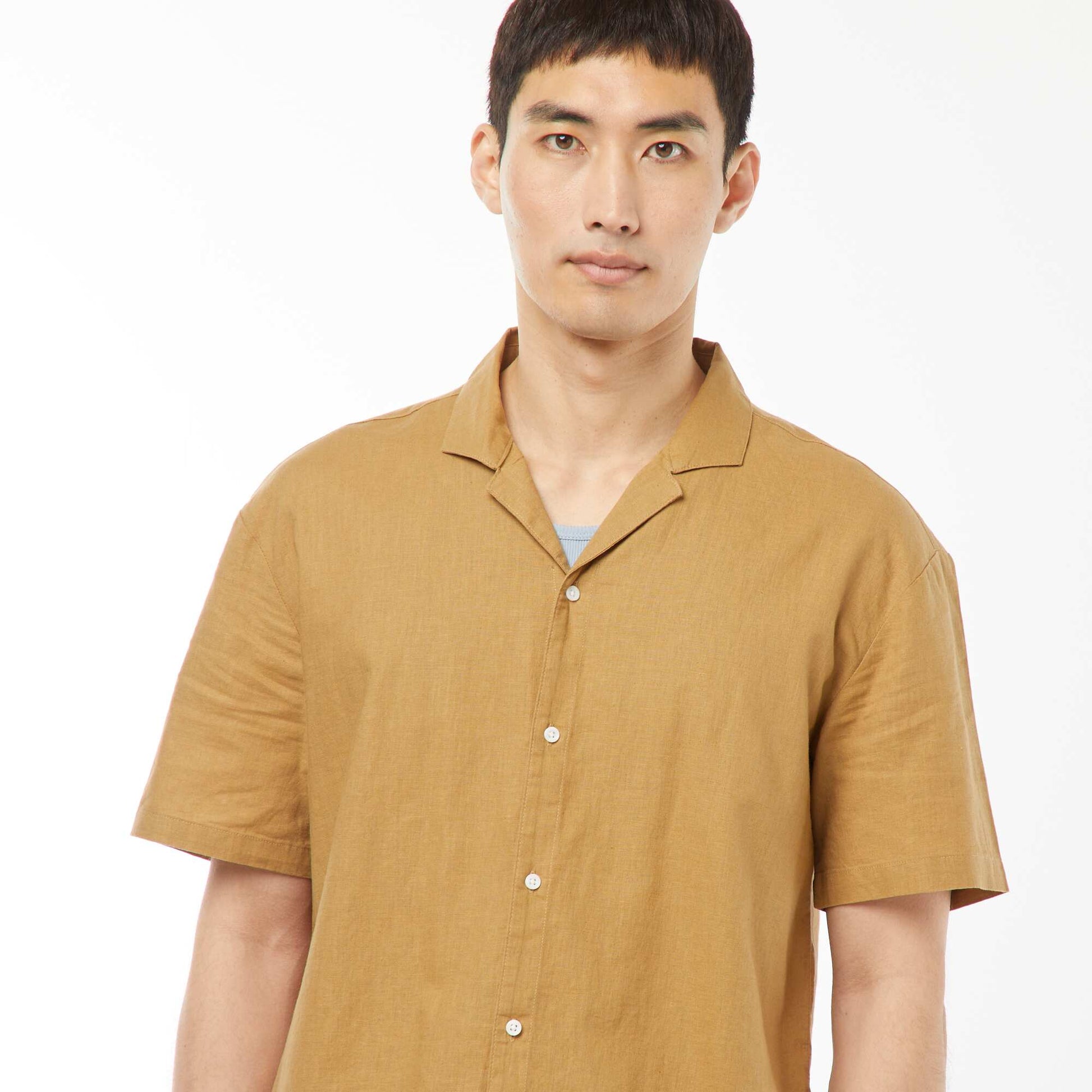 Chemise manches courtes JAUNE