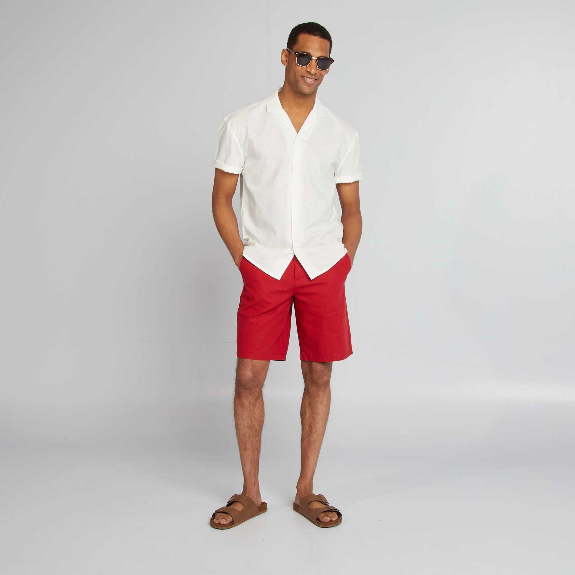 Chemise manches courtes BLANC