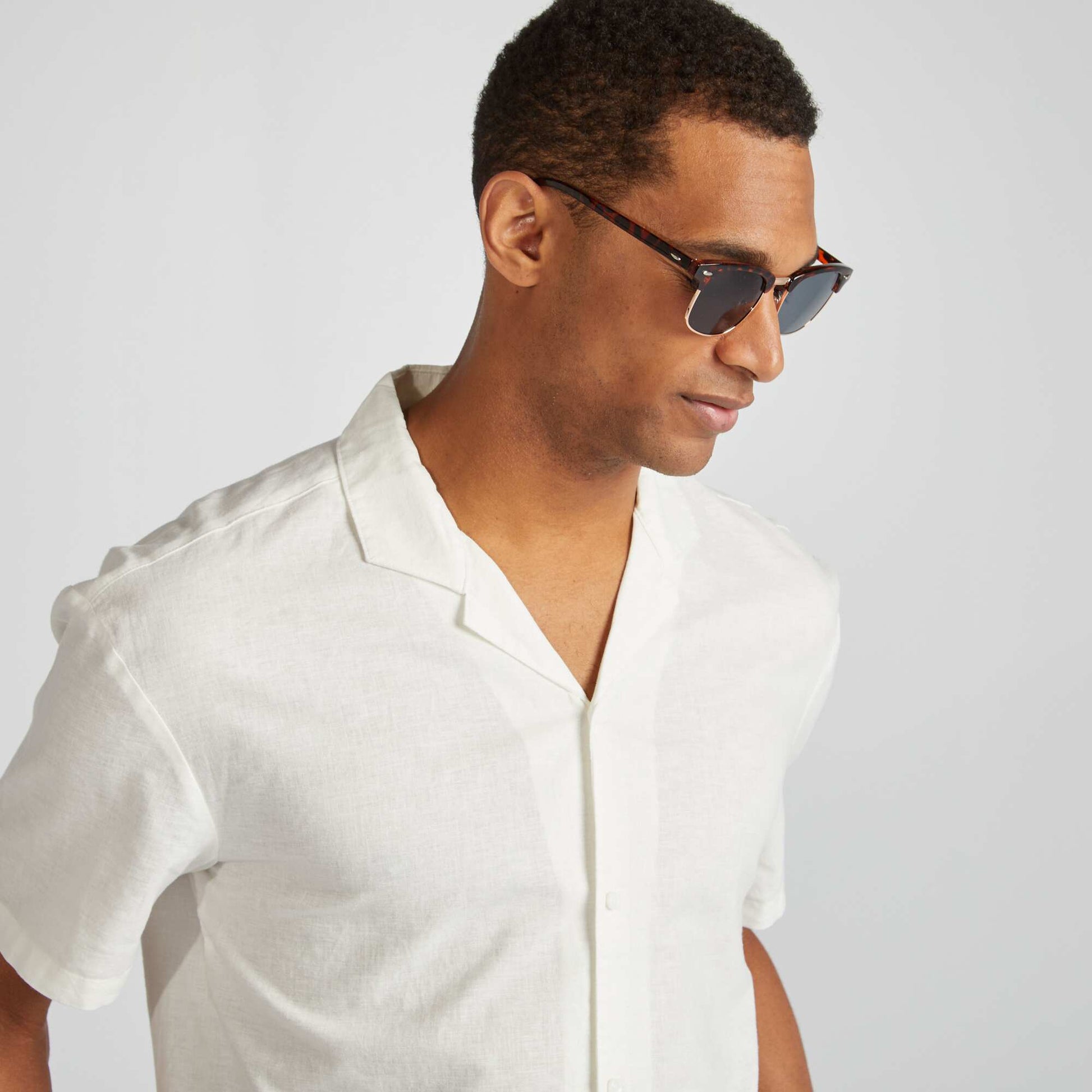 Chemise manches courtes BLANC