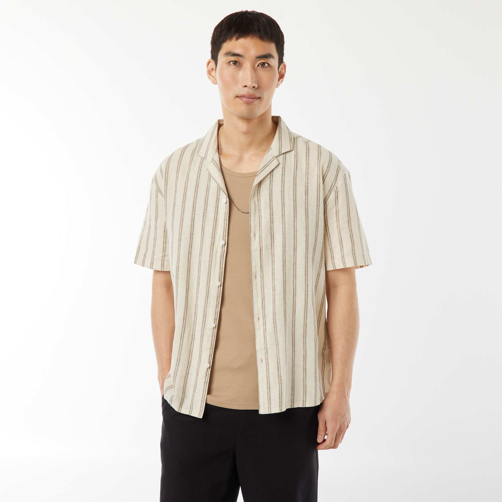 Chemise manches courtes BEIGE