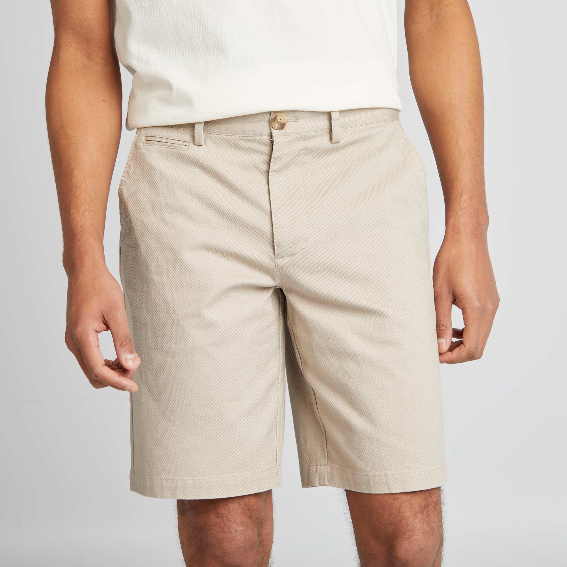 Bermuda chino uni BEIGE