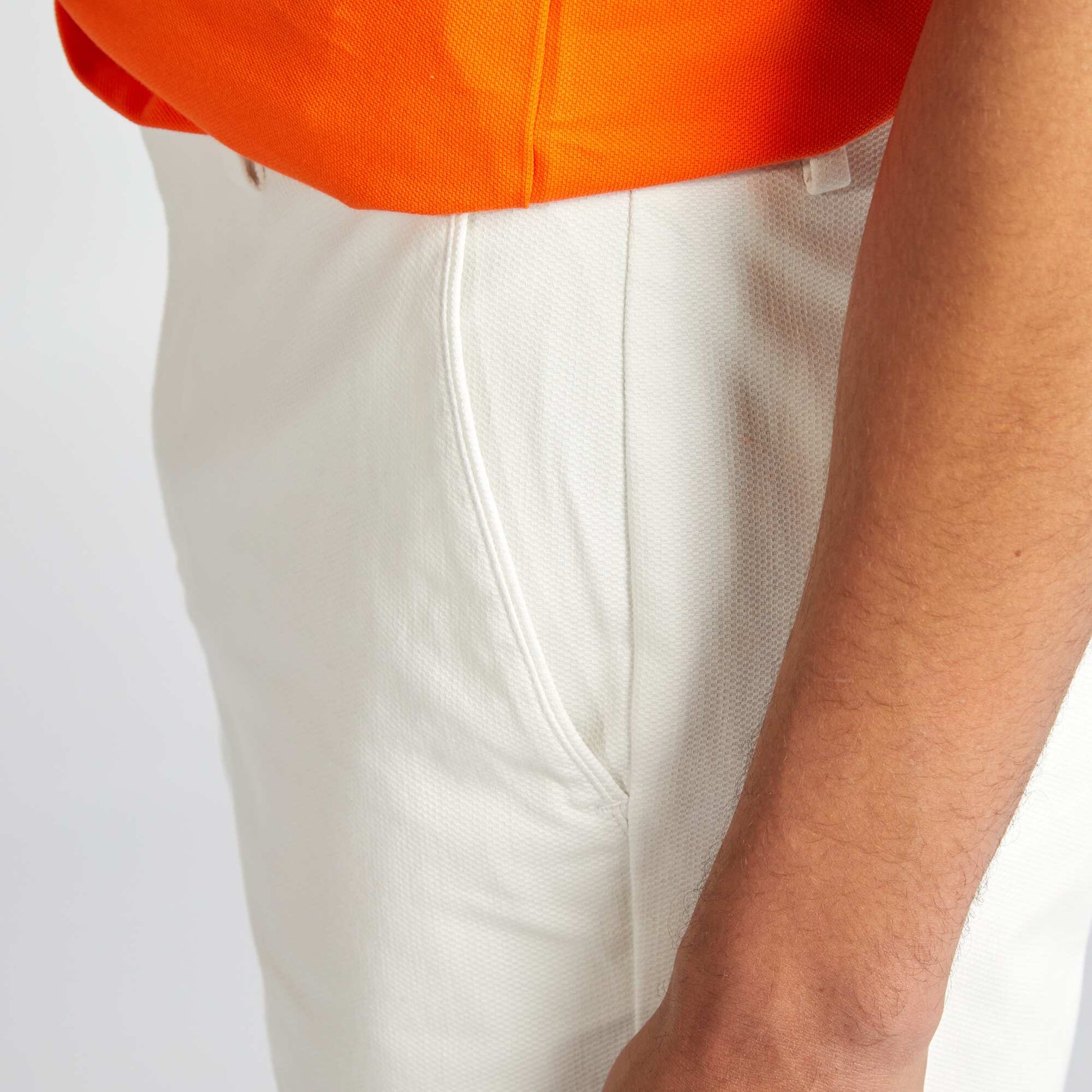 Bermuda chino uni BLANC