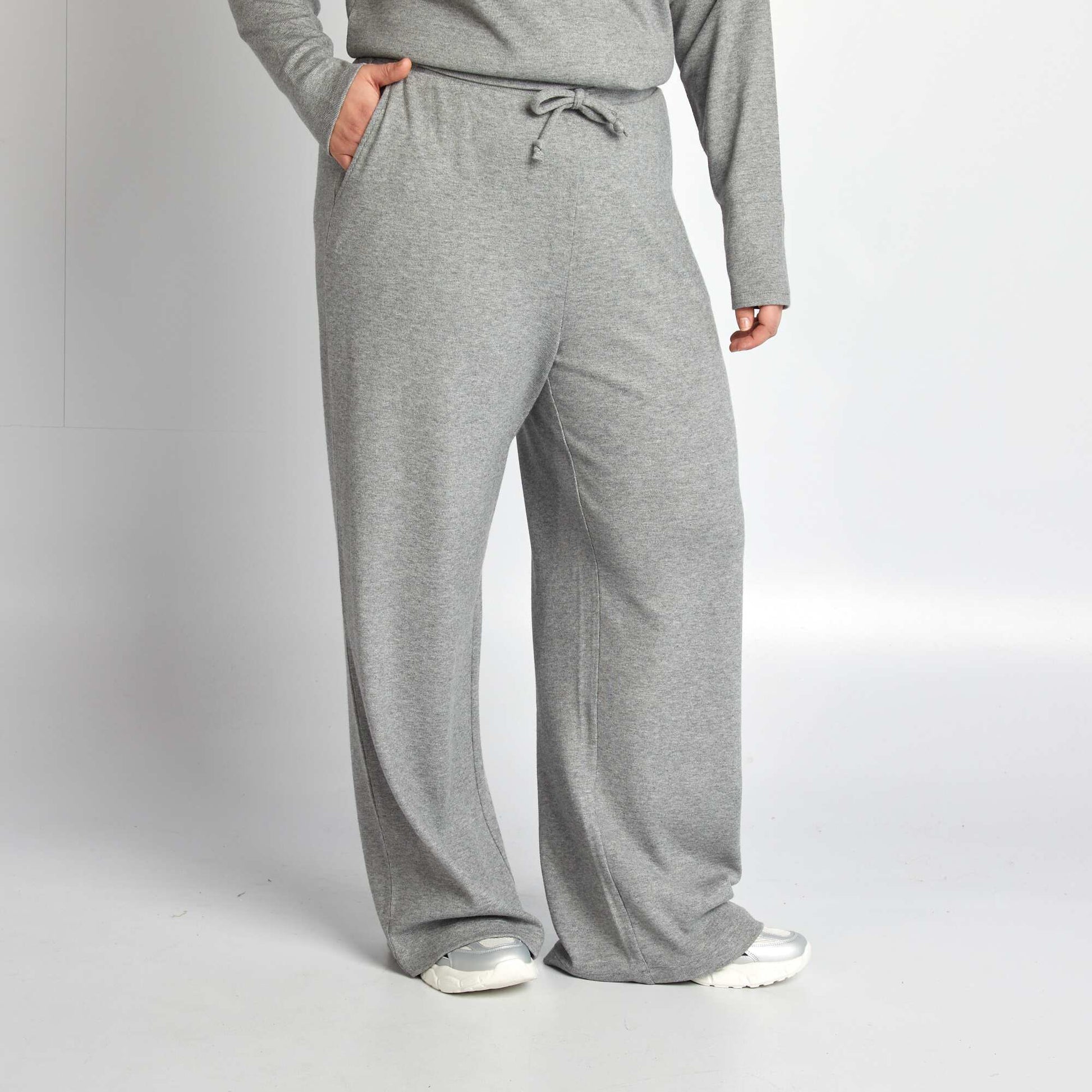Pantalon en maille douce GRIS