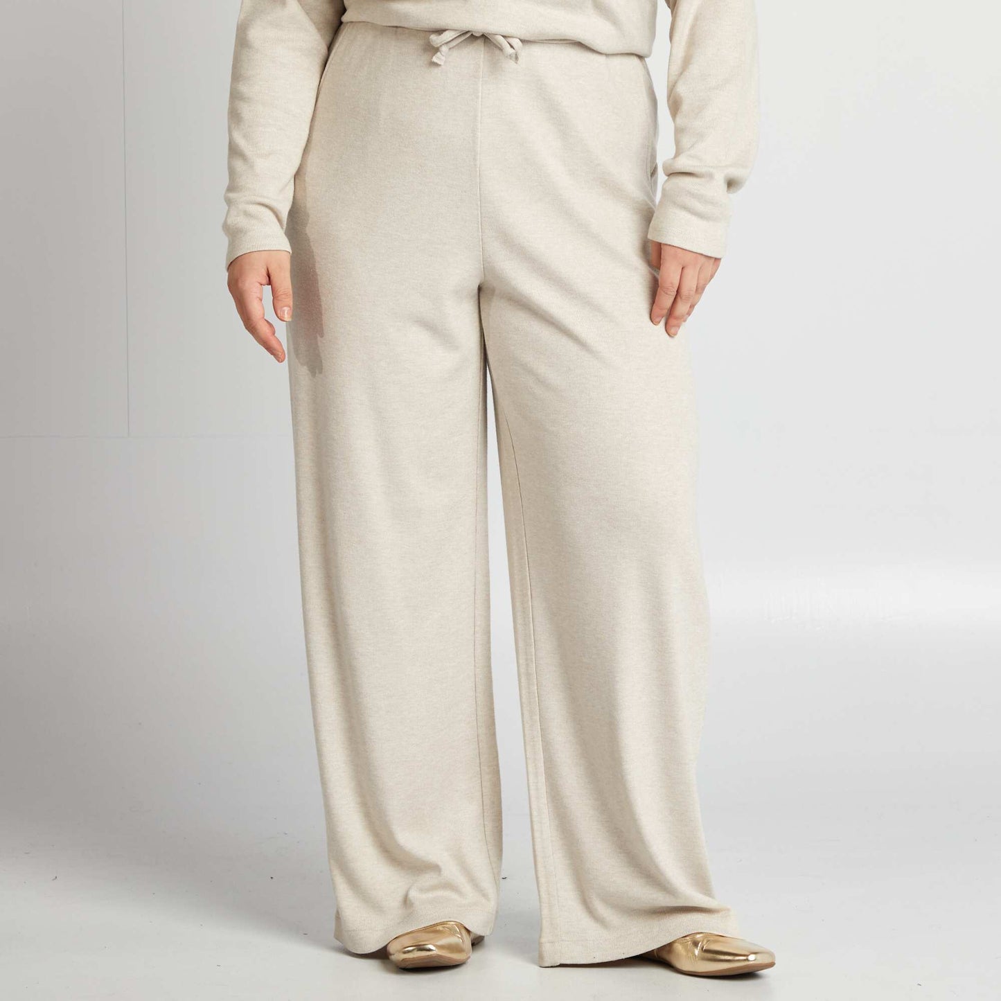 Pantalon en maille douce BEIGE