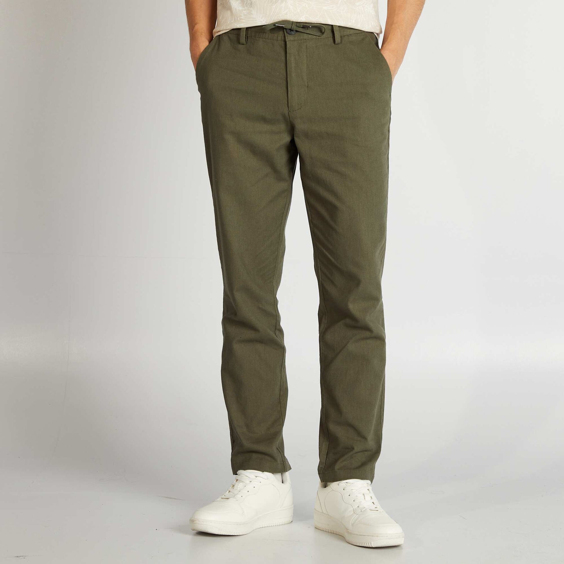 Pantalon chino Vert