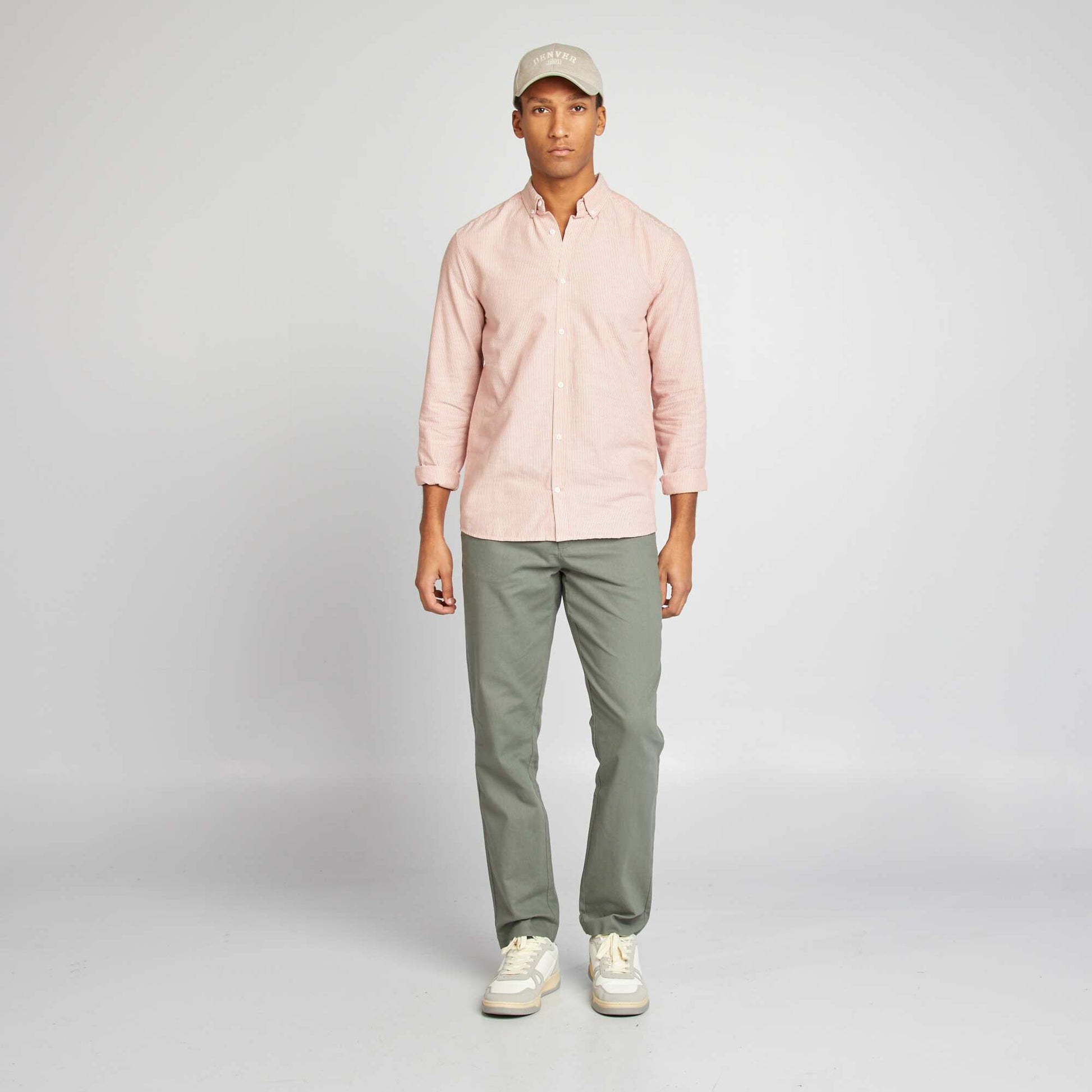 Chino coupe ajustée / slim fit Vert