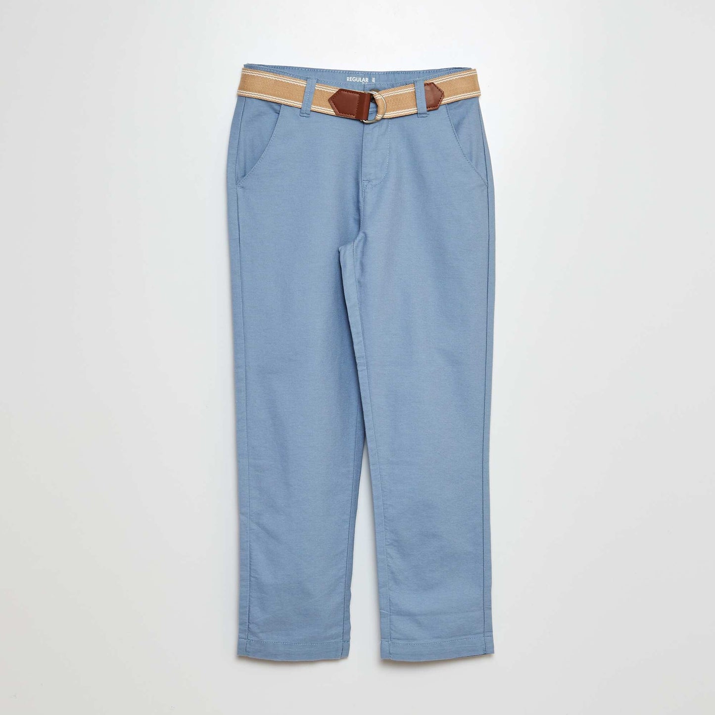 Pantalon chino avec ceinture Bleu