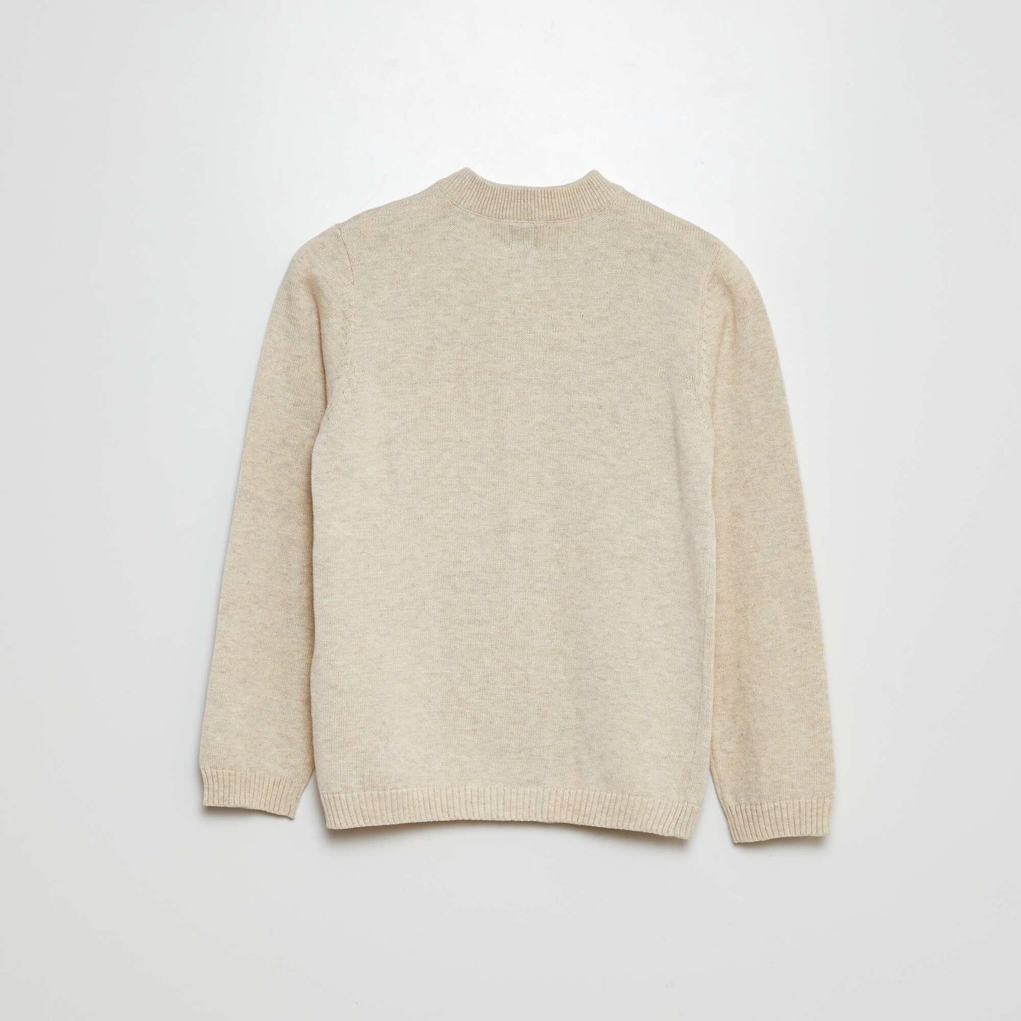 Gilet zippé en maille fine jauge Beige