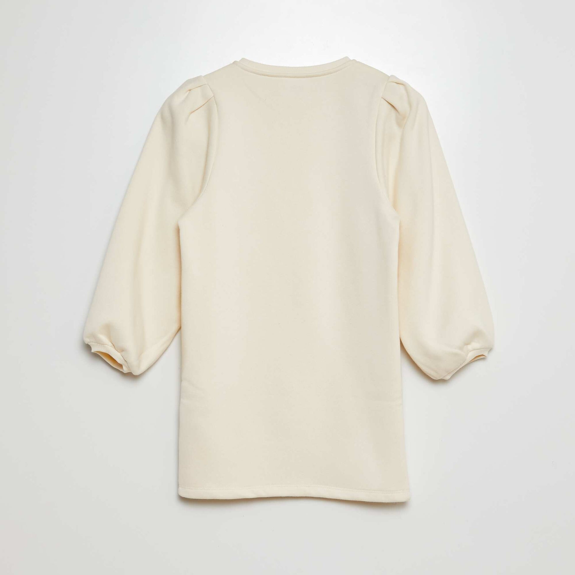 Robe sweat en molleton uni BLANC
