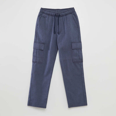 Pantalon chevrons avec poches à rabats bleu marine