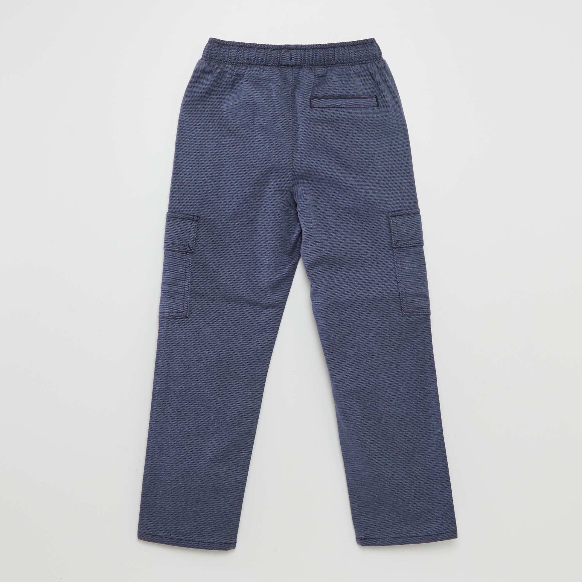 Pantalon chevrons avec poches à rabats bleu marine
