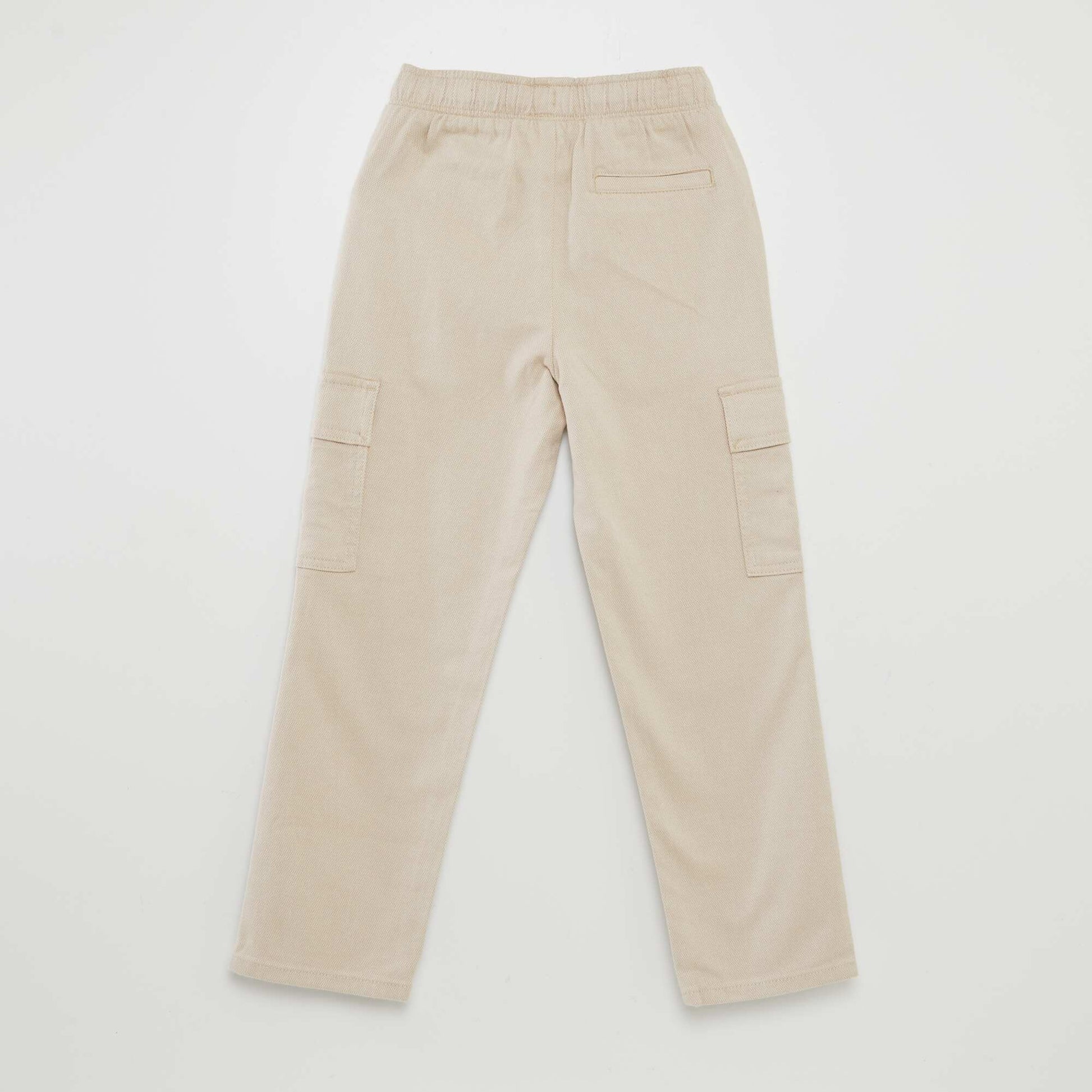 Pantalon chevrons avec poches à rabats Beige