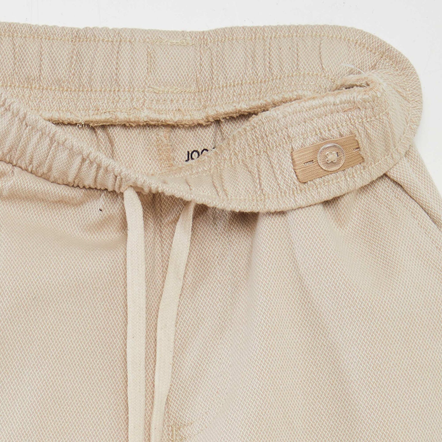 Pantalon chevrons avec poches à rabats Beige