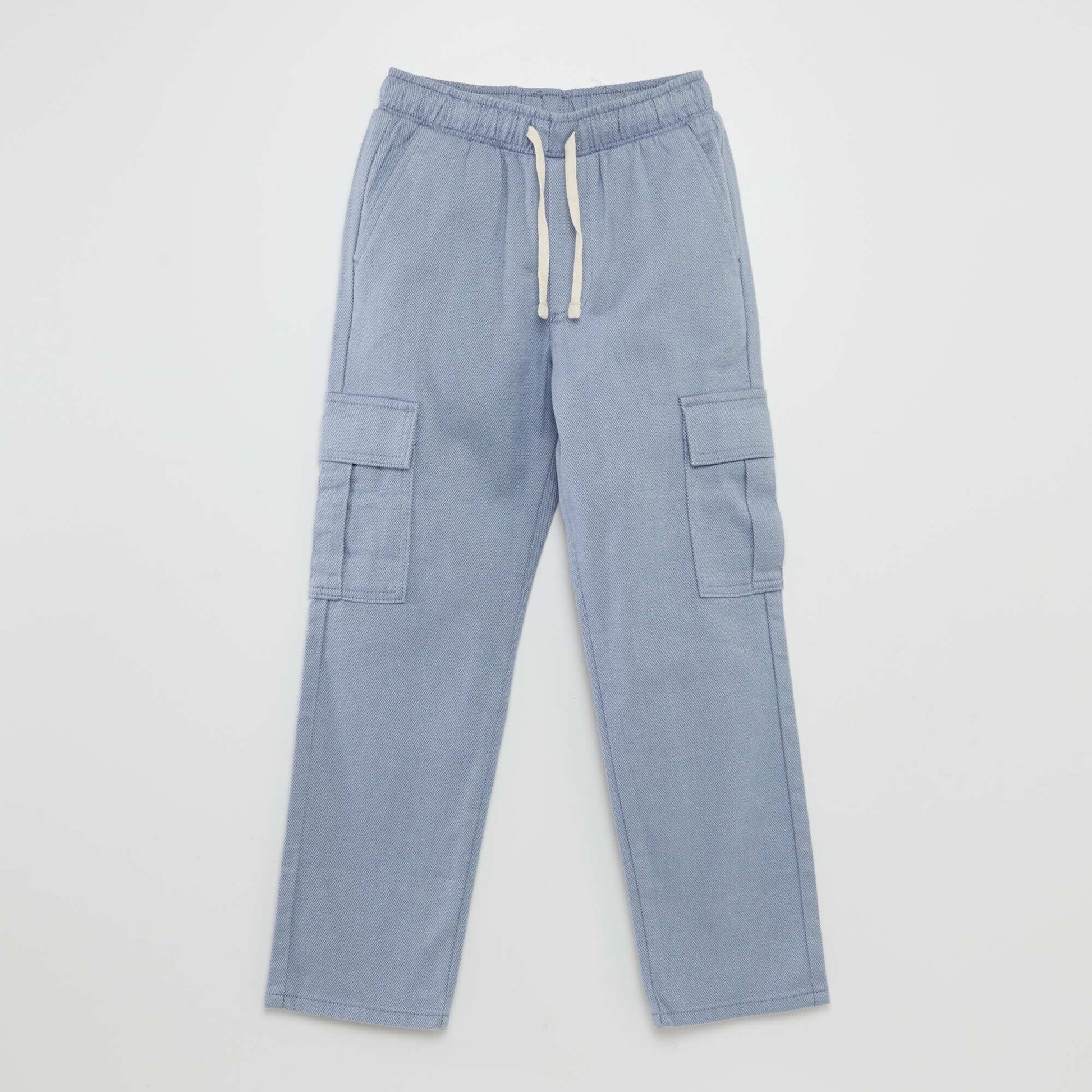 Pantalon chevrons avec poches à rabats Bleu