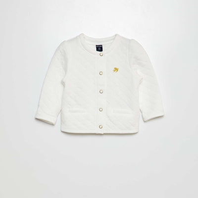 Gilet à pressions effet matelassé Blanc