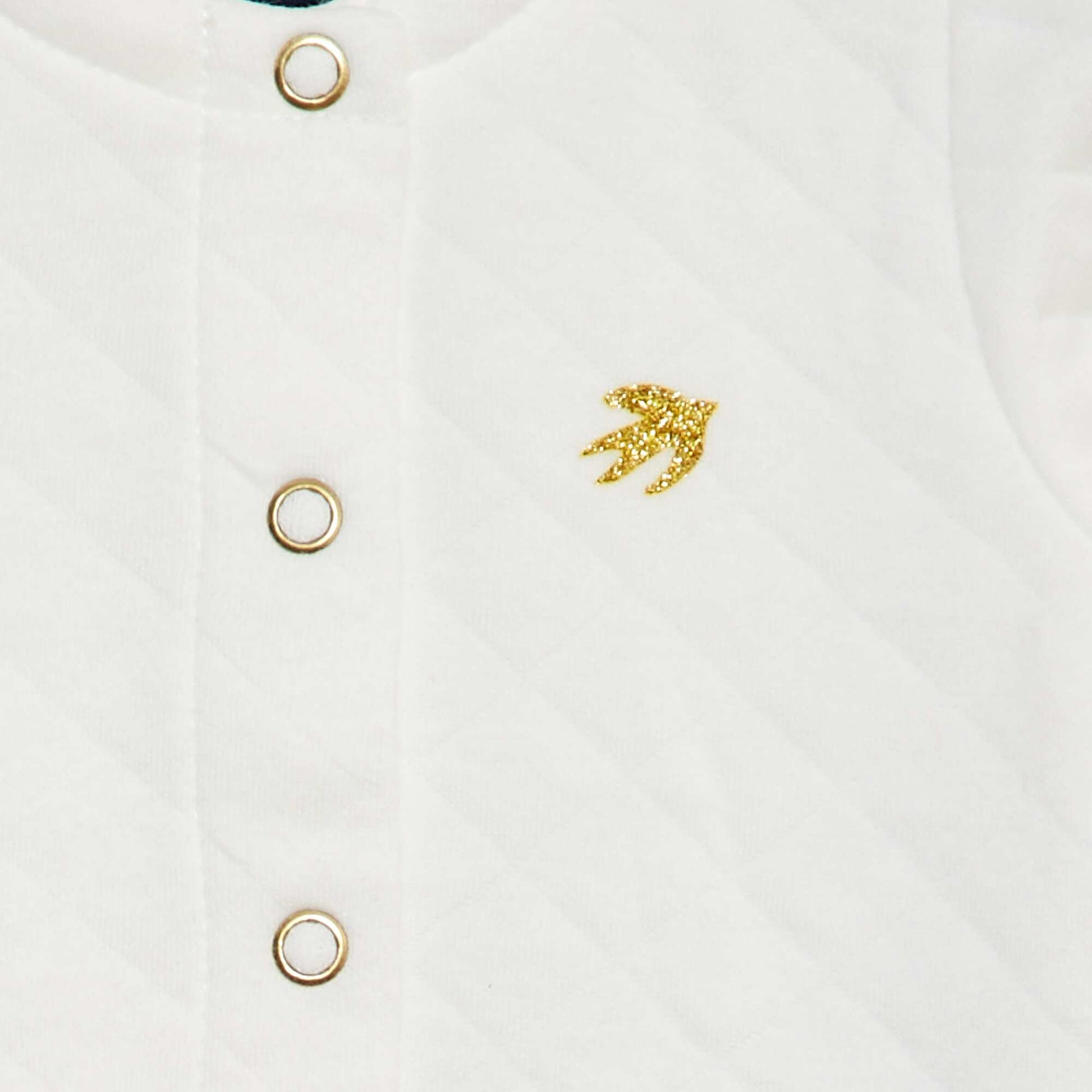 Gilet à pressions effet matelassé Blanc