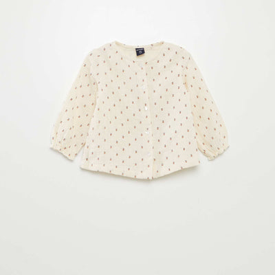 Blouse en gaze de coton Blanc