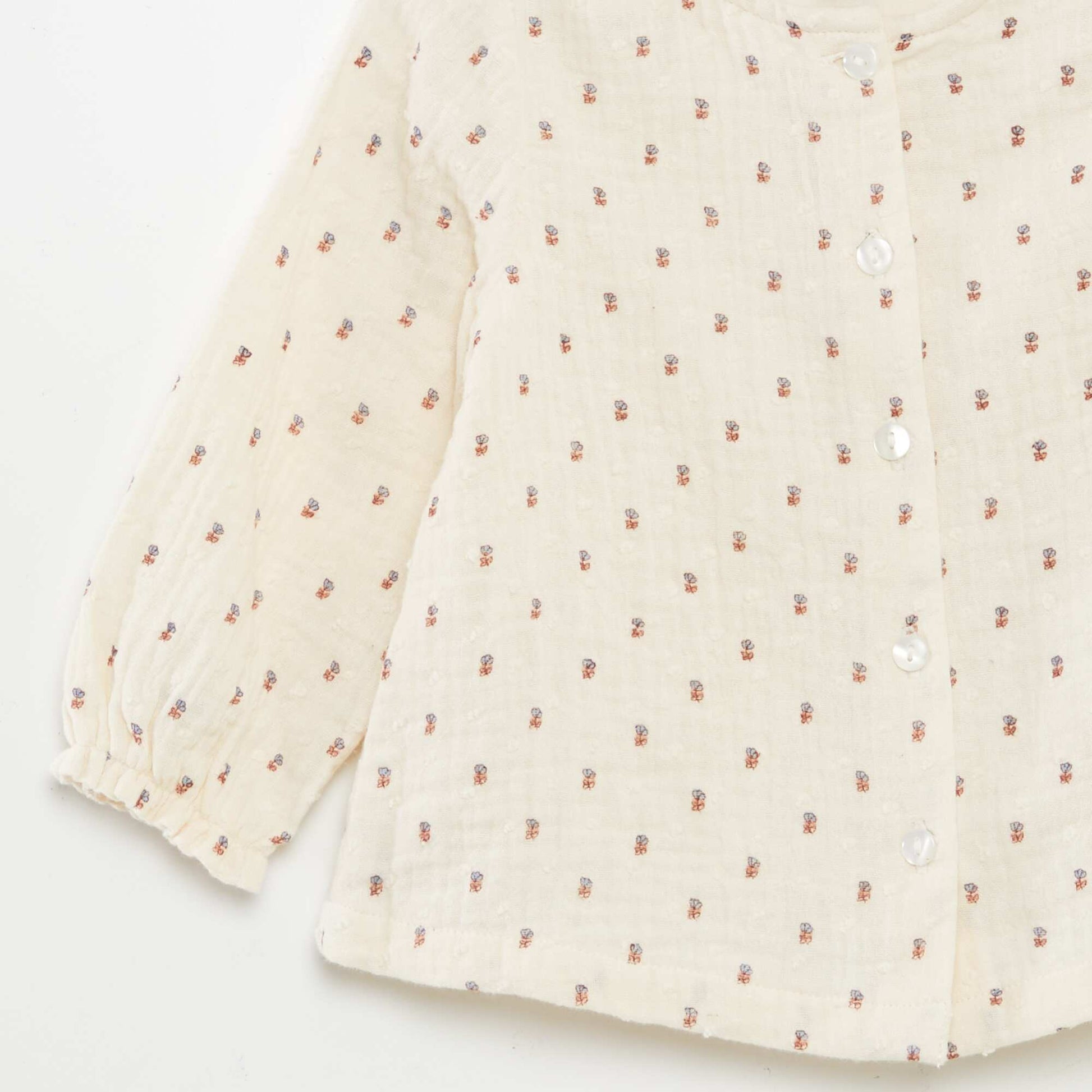 Blouse en gaze de coton Blanc
