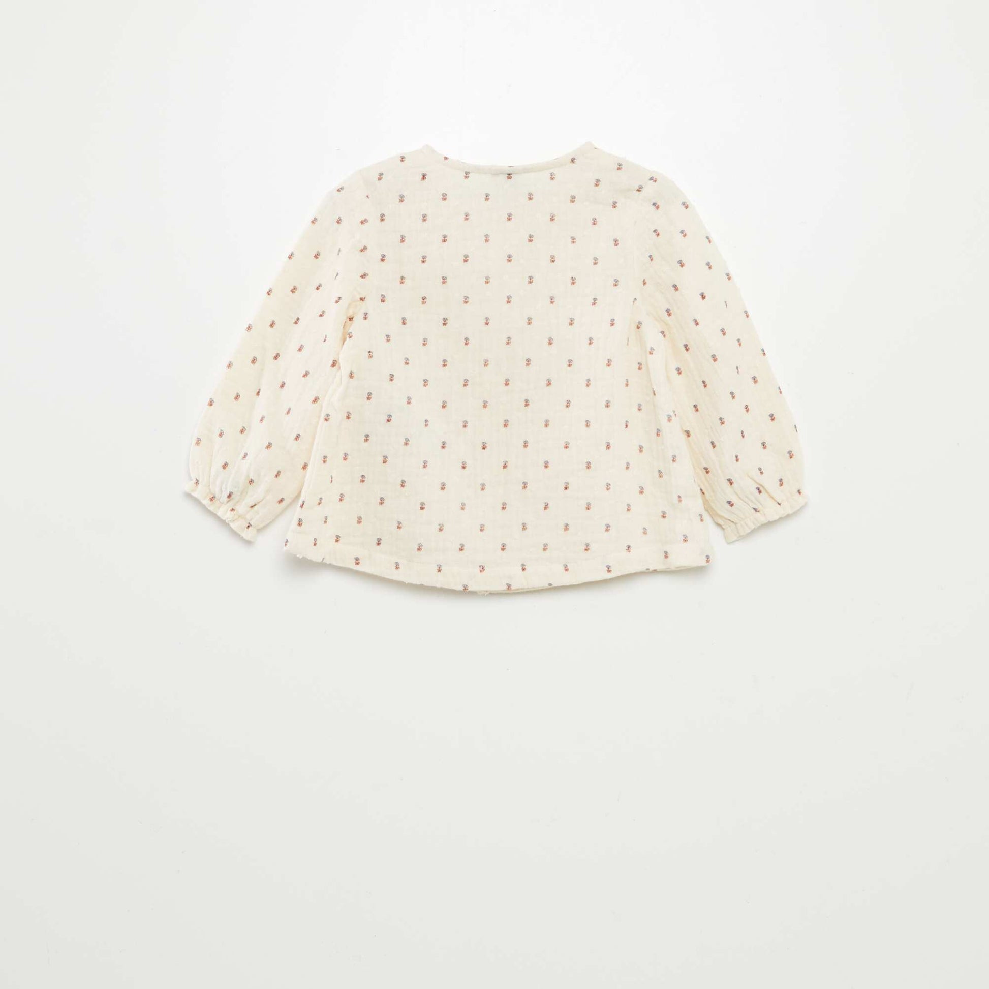 Blouse en gaze de coton Blanc