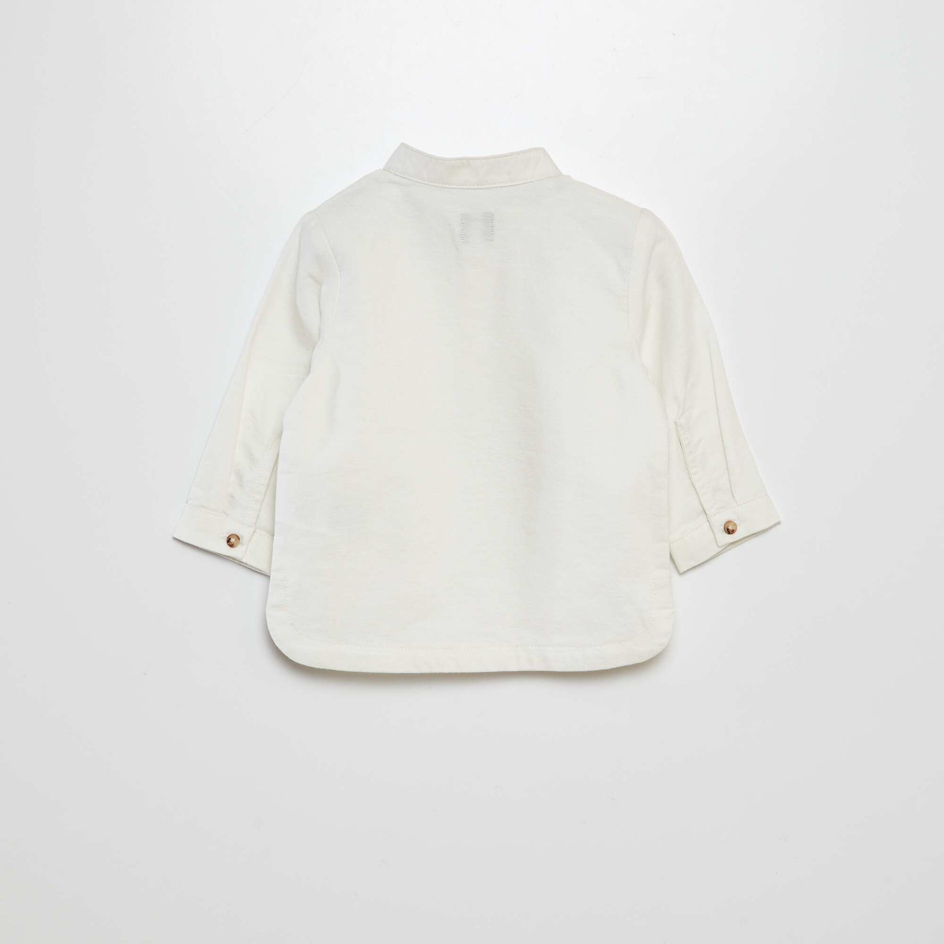 Chemise oxford col mao BLANC