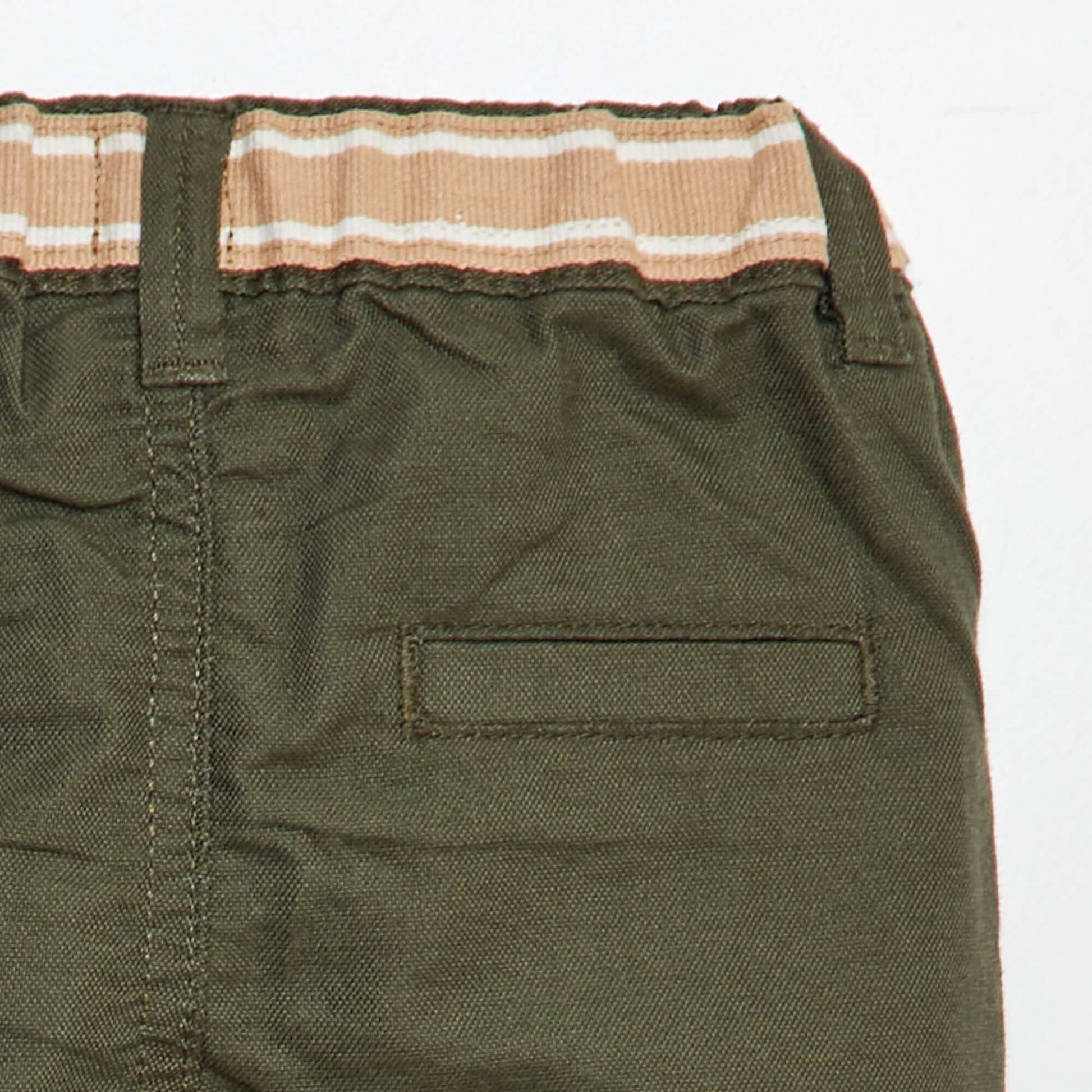 Pantalon chino en coton Kaki
