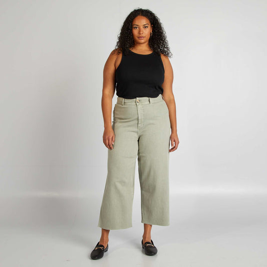 Pantalon large / wide leg Vert