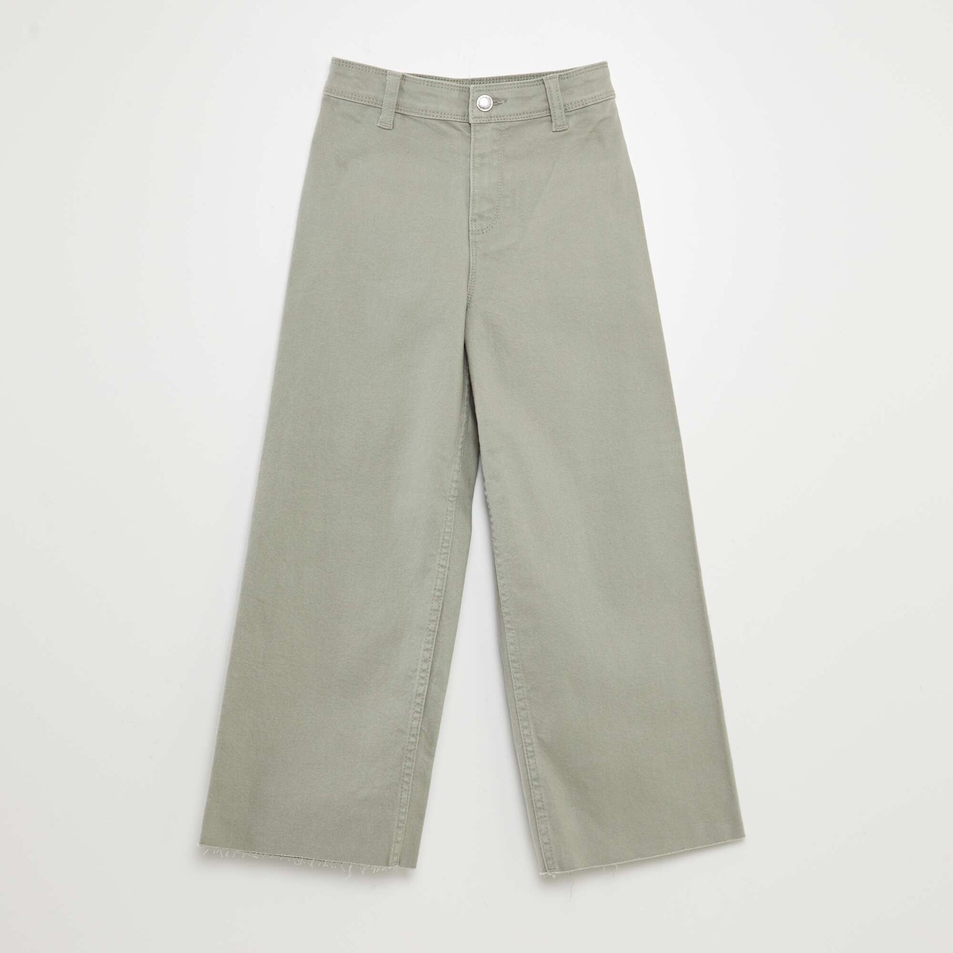 Pantalon en jean coupe large / wide leg Vert