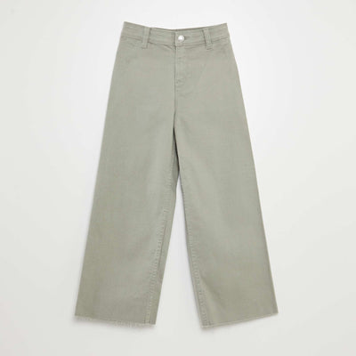 Pantalon en jean coupe large / wide leg Vert