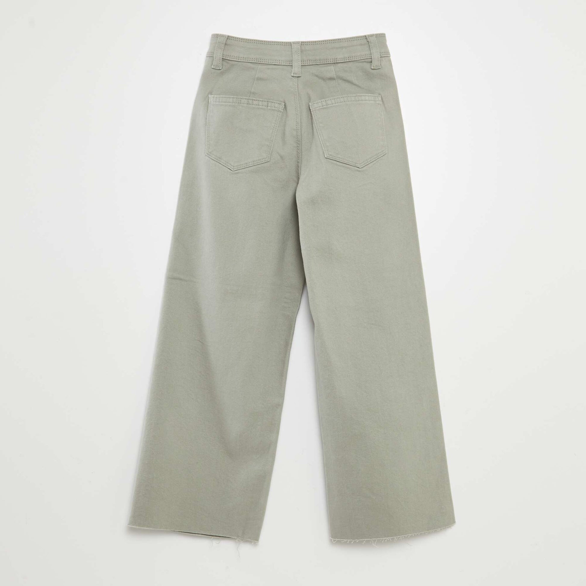 Pantalon en jean coupe large / wide leg Vert