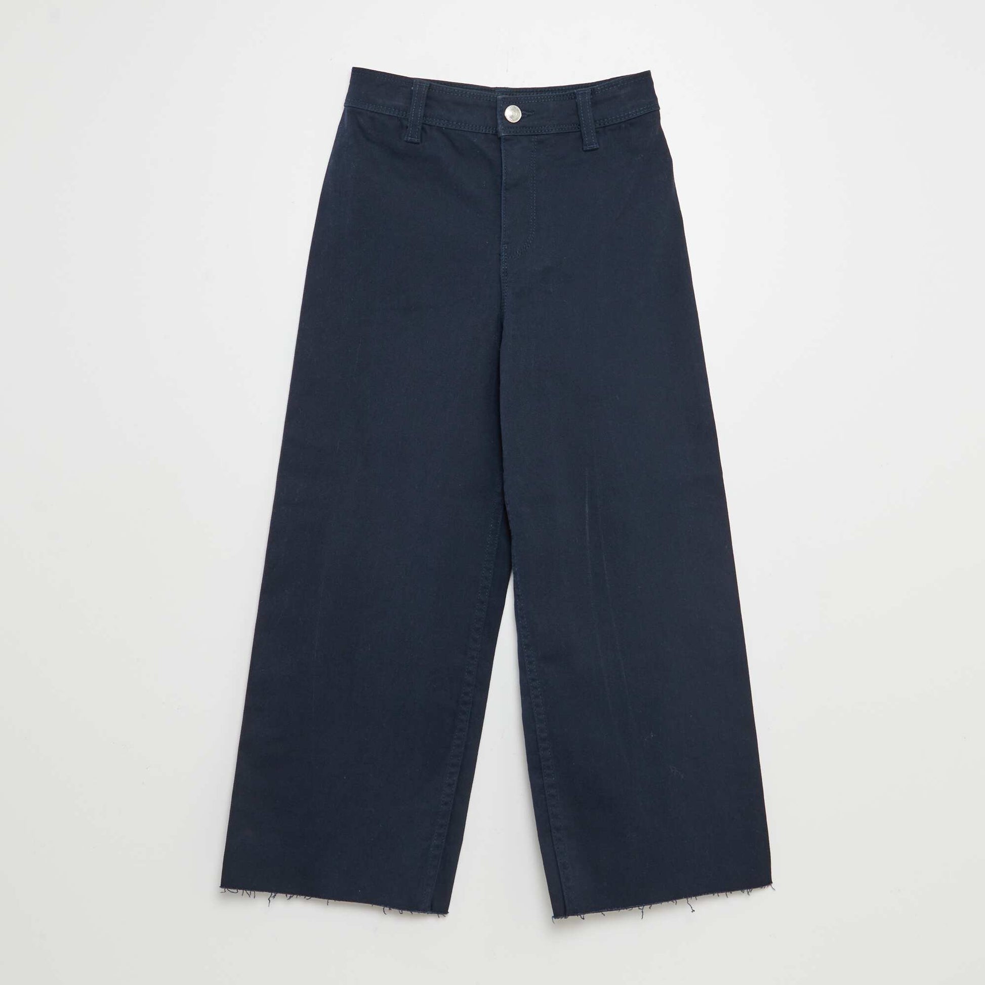 Pantalon en jean coupe large / wide leg BLEU