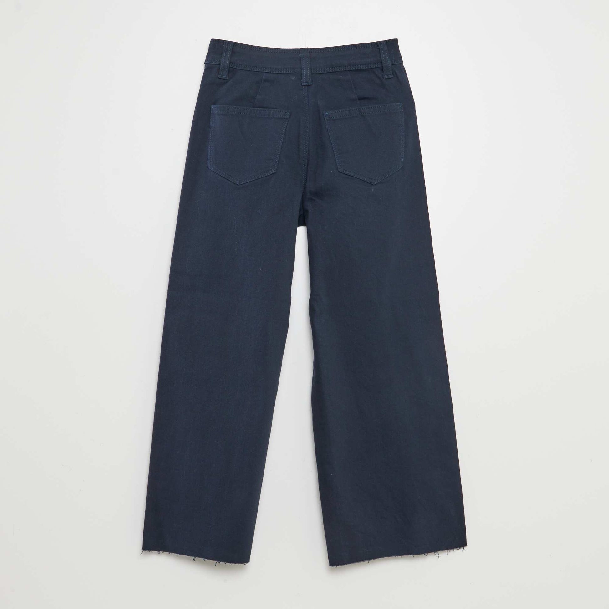 Pantalon en jean coupe large / wide leg BLEU